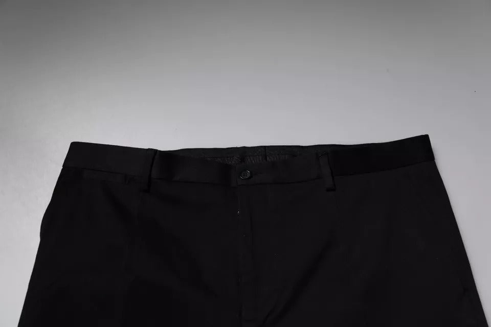 Dolce & Gabbana Black Tapered Formal Dress Men's Pants (Pre-Owned)