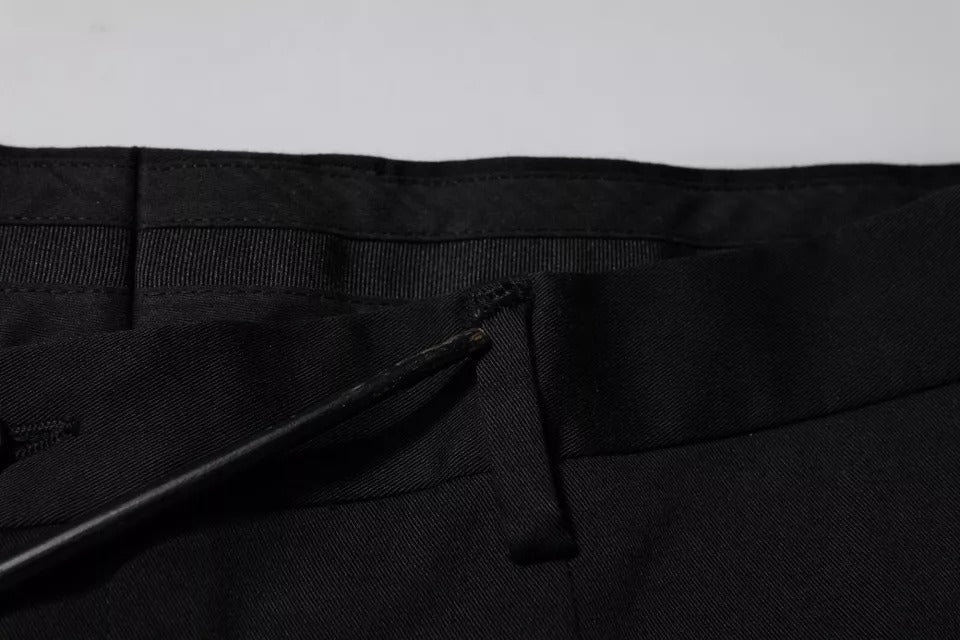 Dolce & Gabbana Black Tapered Formal Dress Men's Pants (Pre-Owned)