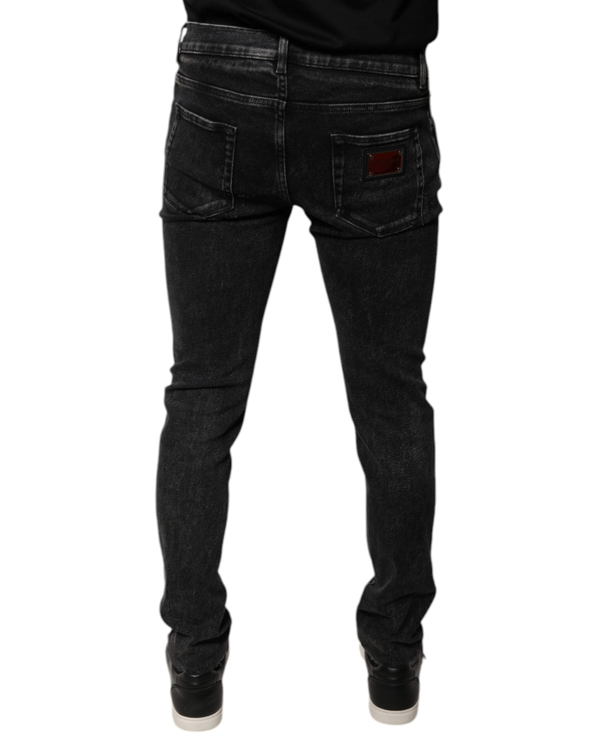 Dolce & Gabbana Black Cotton Stretch Skinny Men Denim Men's Jeans (Pre-Owned)