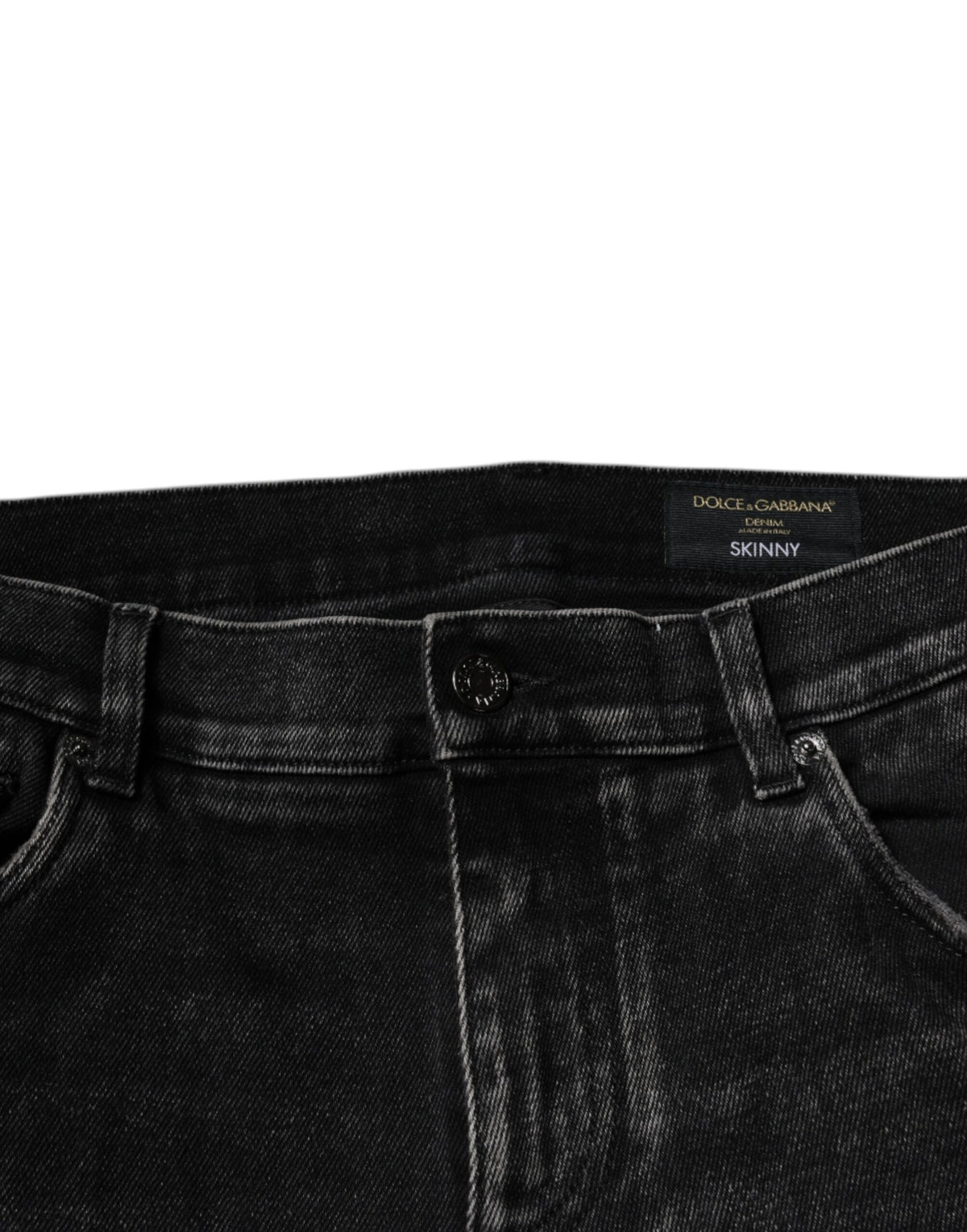 Dolce & Gabbana Black Cotton Stretch Skinny Men Denim Men's Jeans (Pre-Owned)
