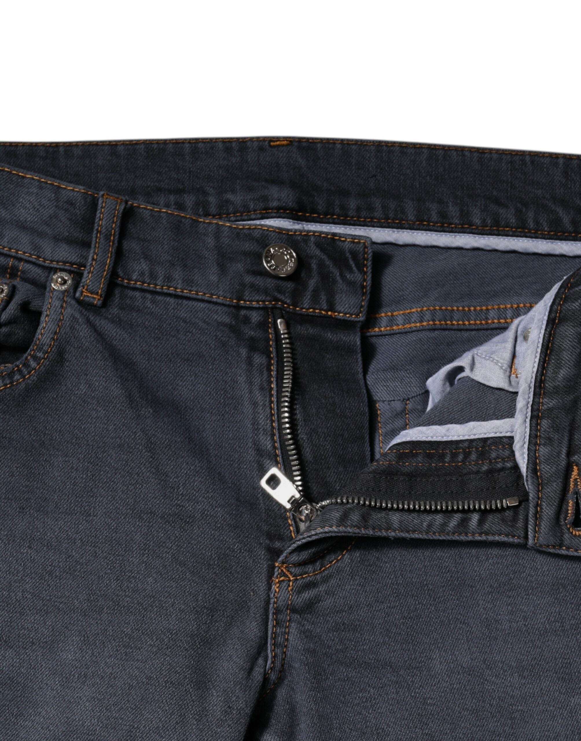 Dolce & Gabbana Dark Gray Cotton Skinny Denim Men's Jeans