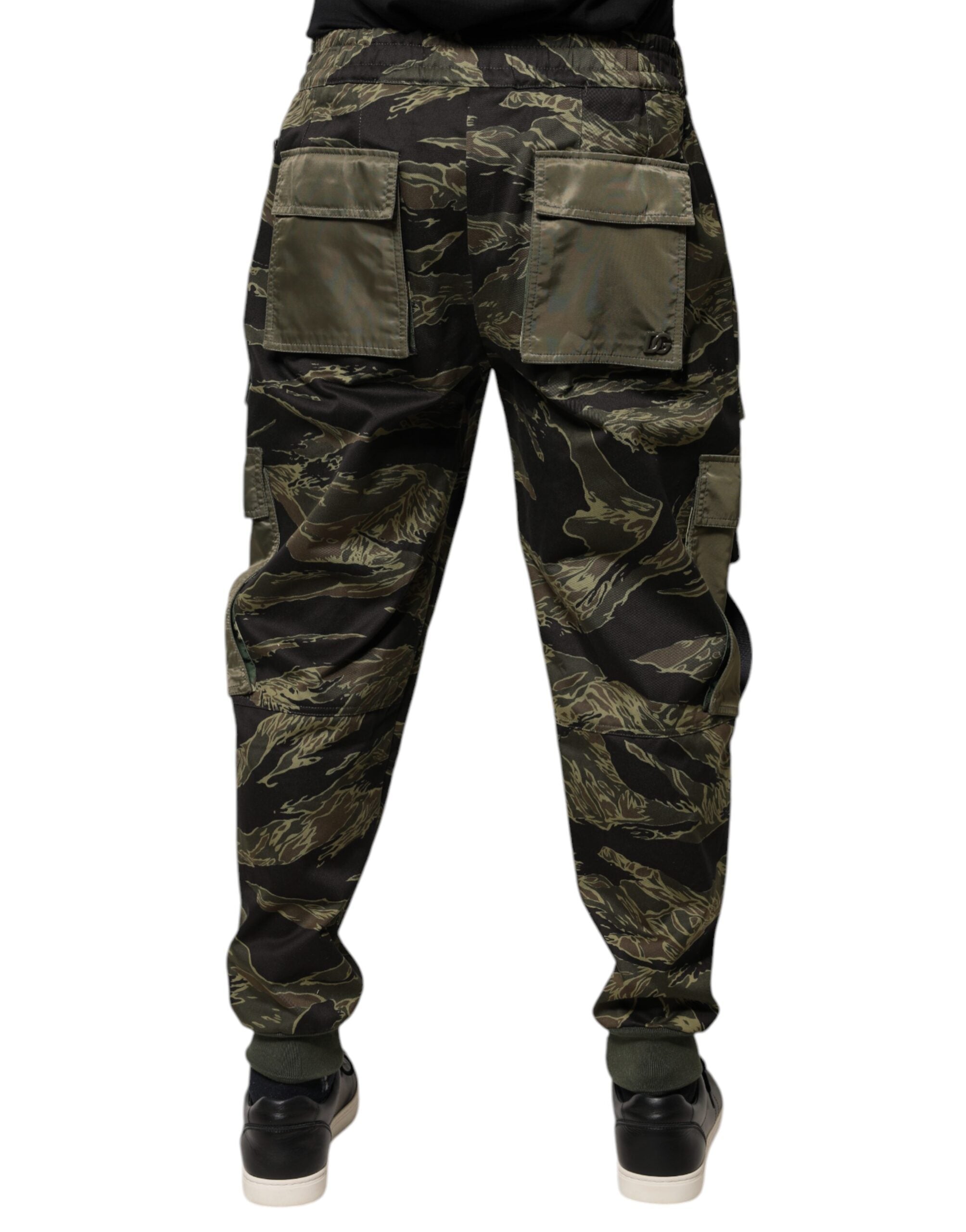 Dolce & Gabbana Green Cotton Jogger Cargo Men's Pants