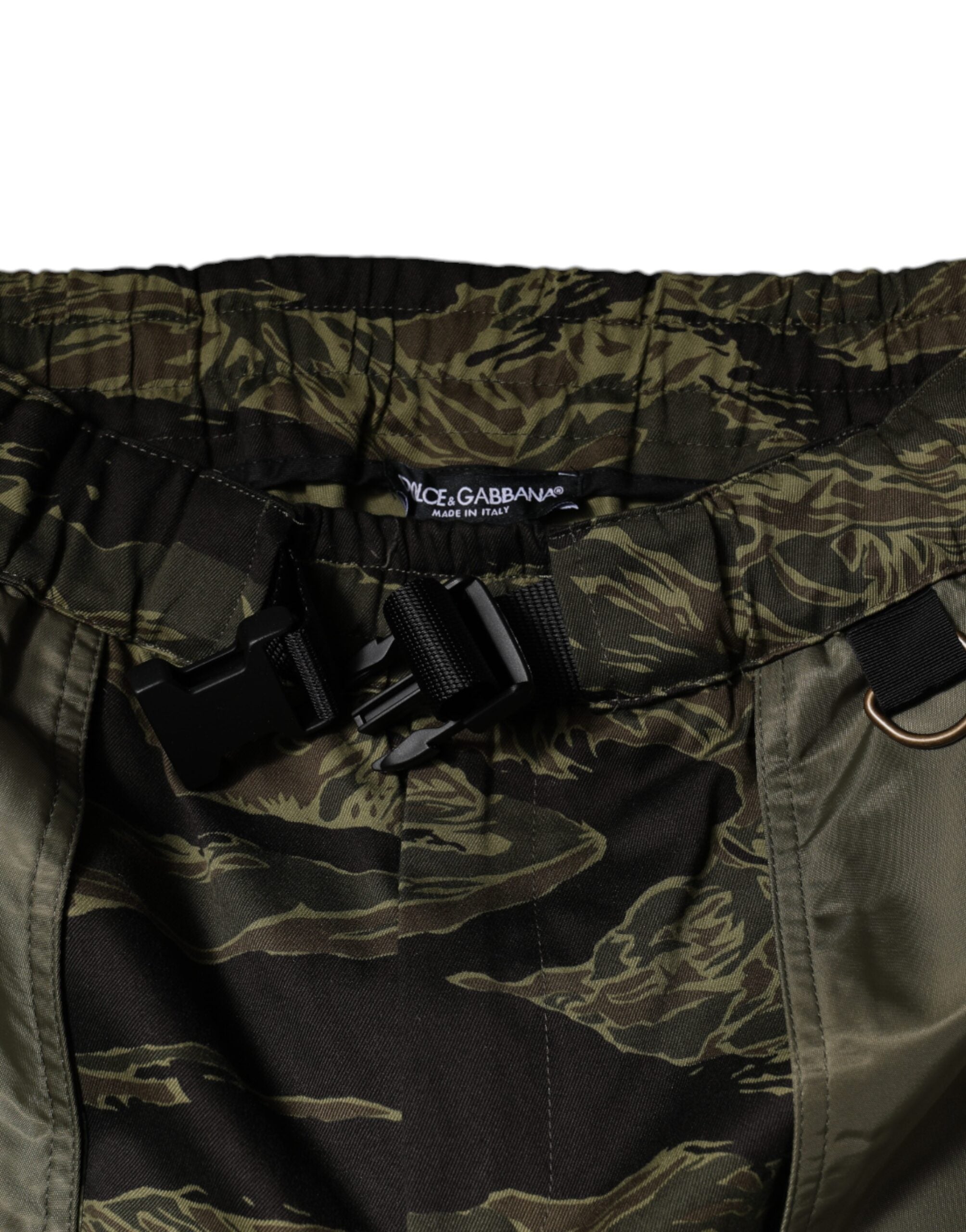 Dolce & Gabbana Green Cotton Jogger Cargo Men's Pants