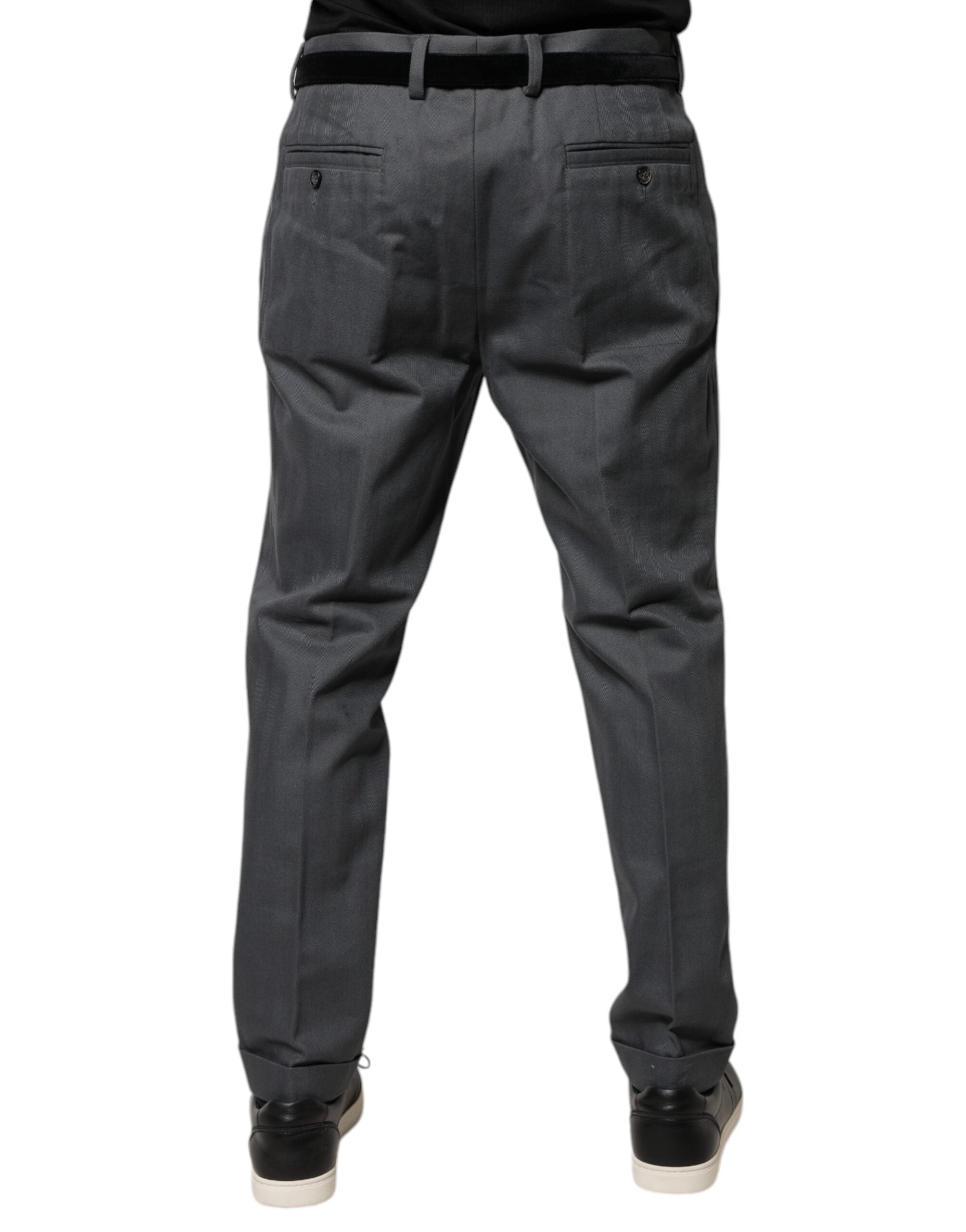 Dolce & Gabbana Gray Tapered Formal Dress Men's Pants