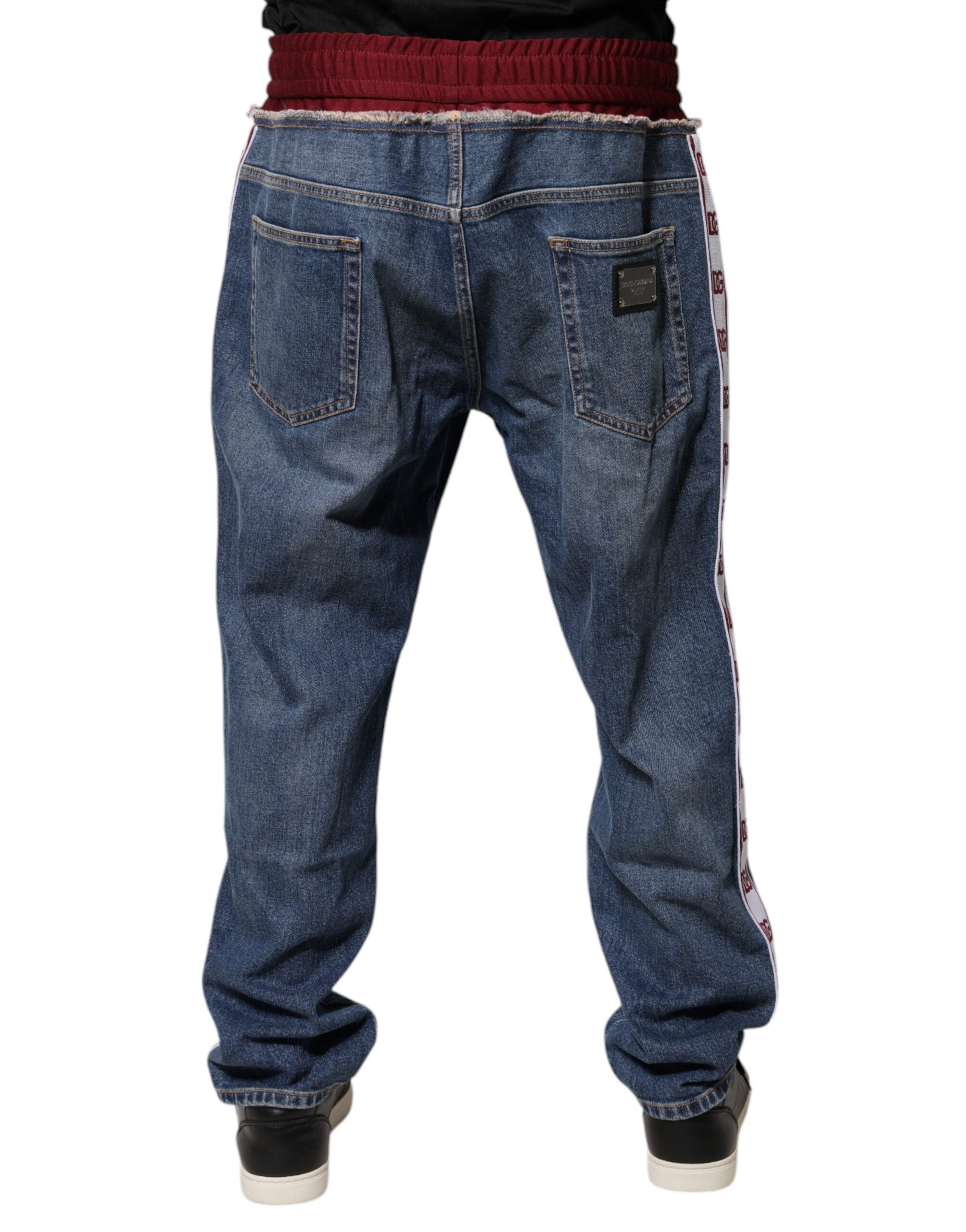 Dolce & Gabbana Blue Cotton Stretch Straight Denim Men's Jeans (Pre-Owned)