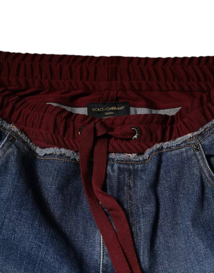 Dolce & Gabbana Blue Cotton Stretch Straight Denim Men's Jeans (Pre-Owned)