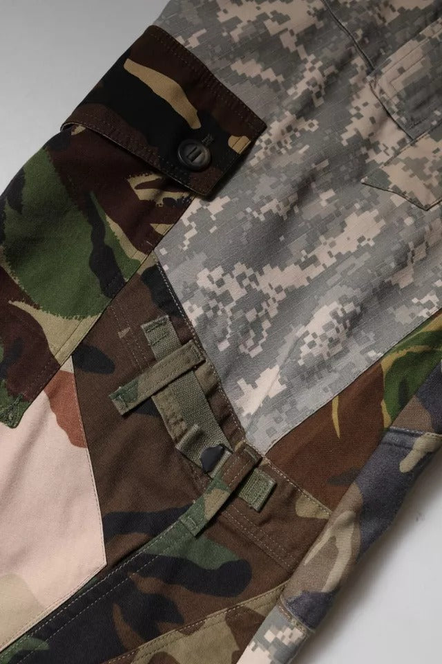 Dolce & Gabbana Multicolor Patchwork Camouflage Cargo Men's Pants