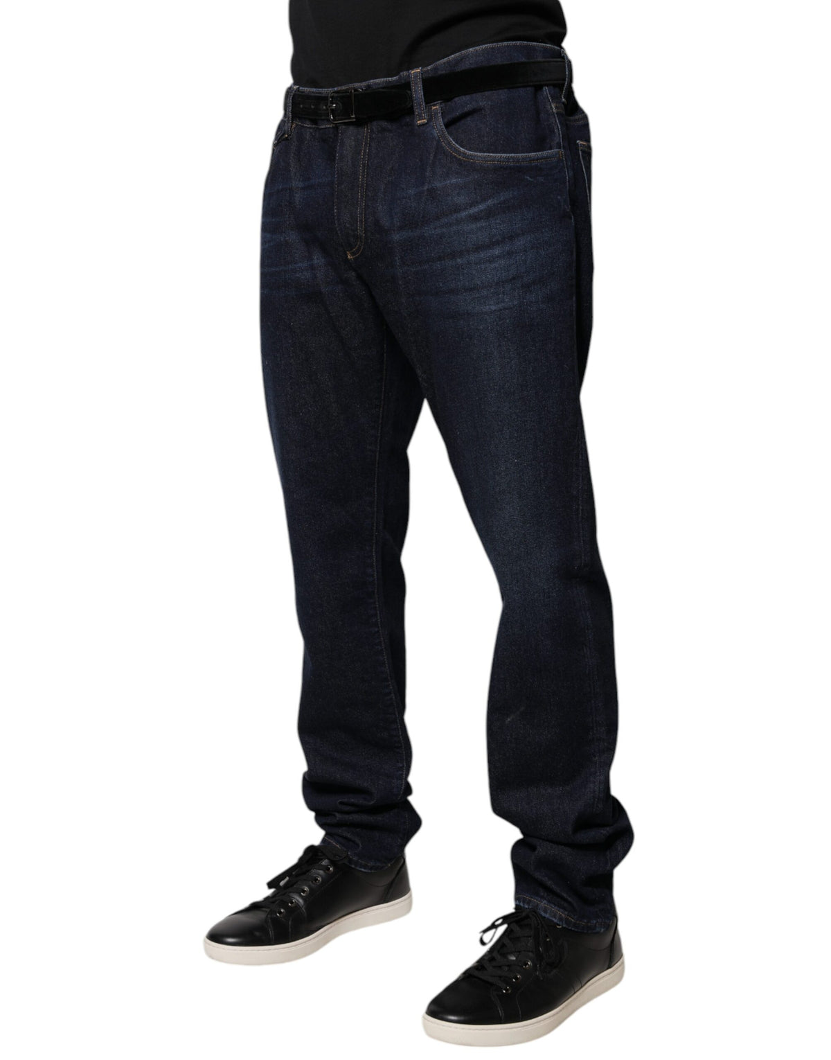 Dolce & Gabbana Dark Blue Cotton Skinny Denim Men's Jeans