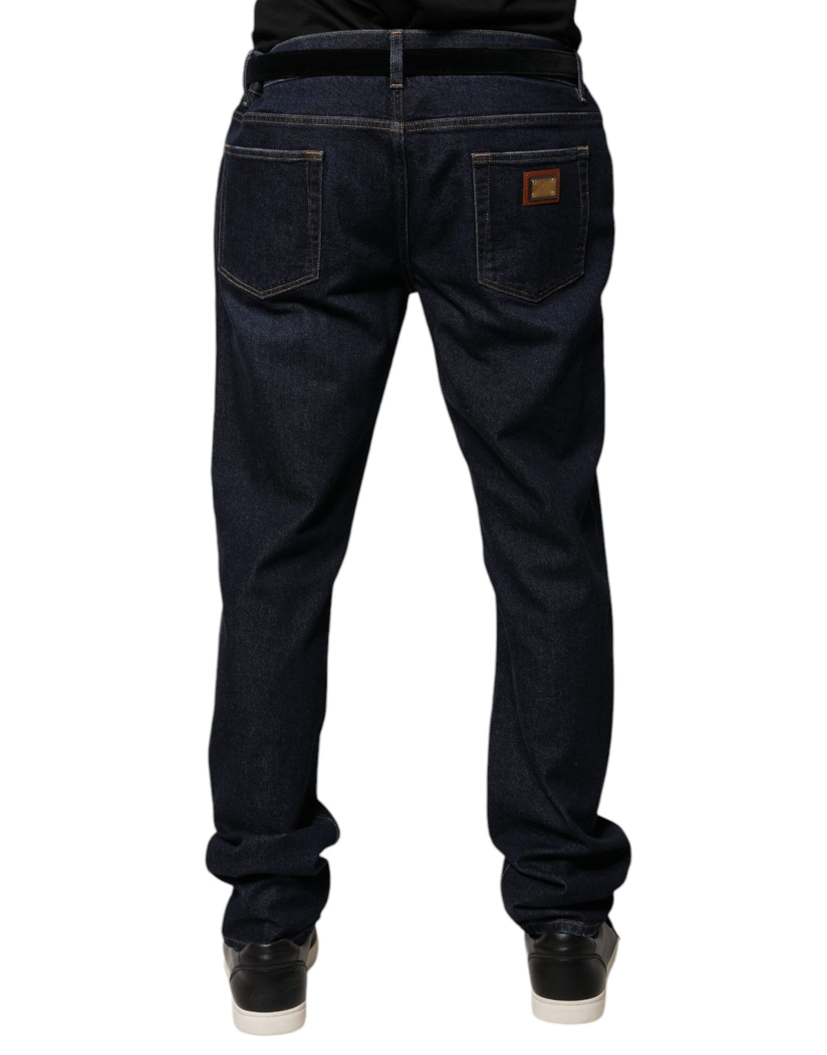 Dolce & Gabbana Dark Blue Cotton Skinny Denim Men's Jeans