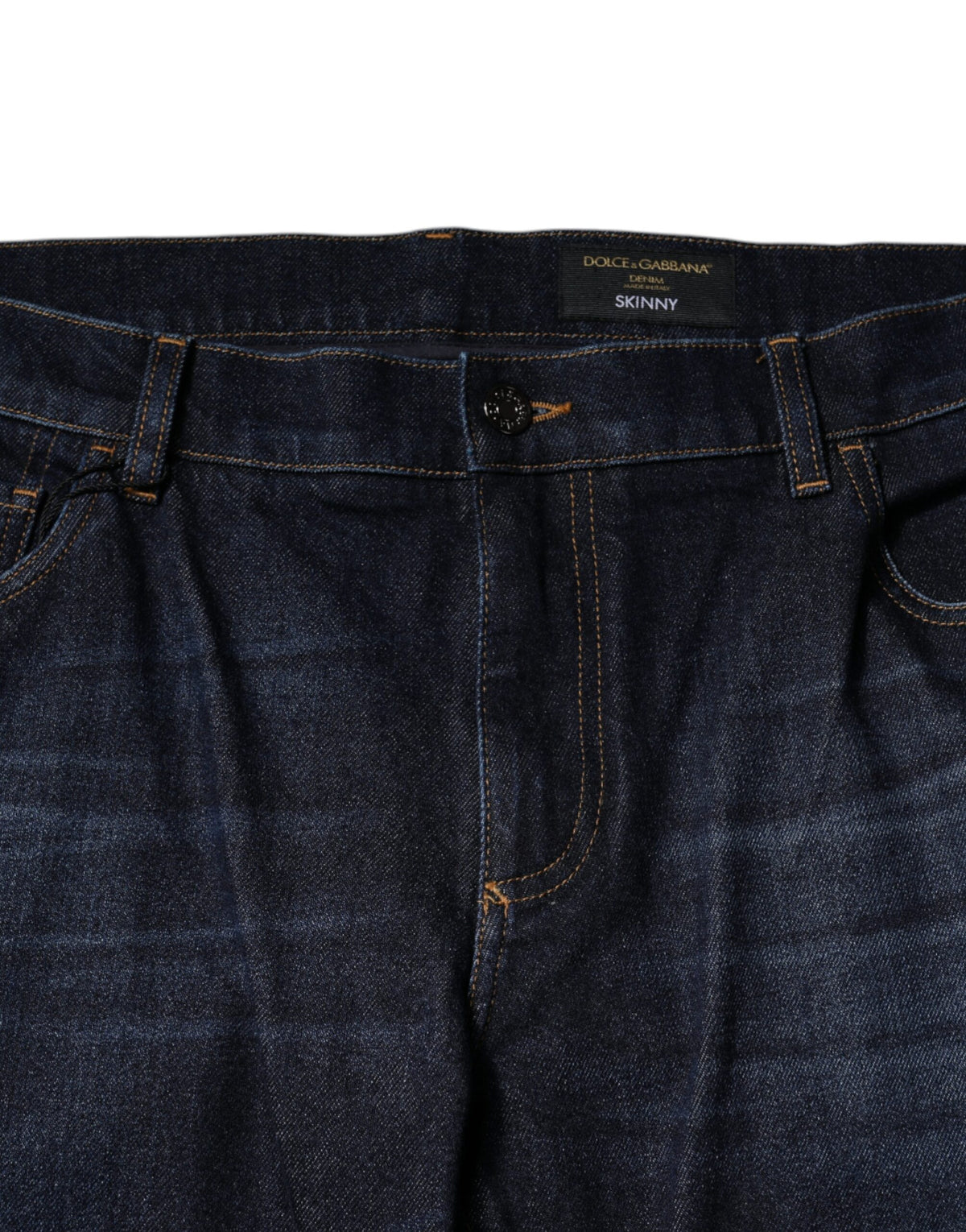 Dolce & Gabbana Dark Blue Cotton Skinny Denim Men's Jeans