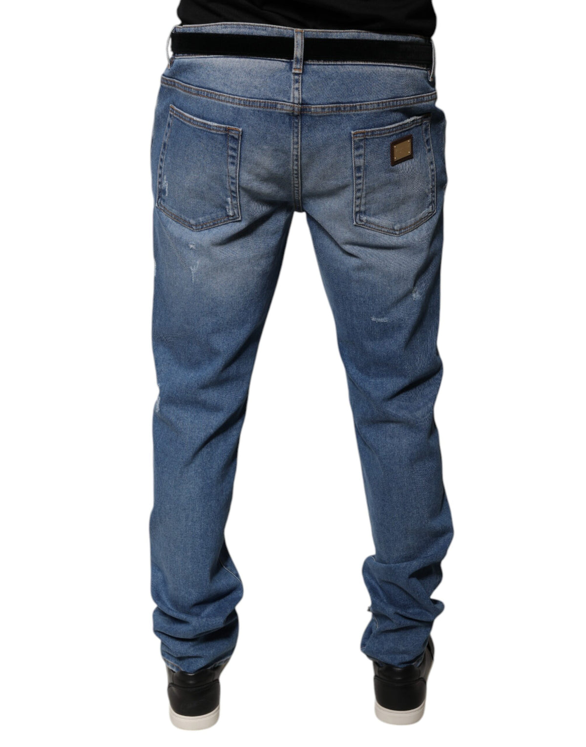 Dolce & Gabbana Light Blue Cotton Men Skinny Denim Men's Jeans