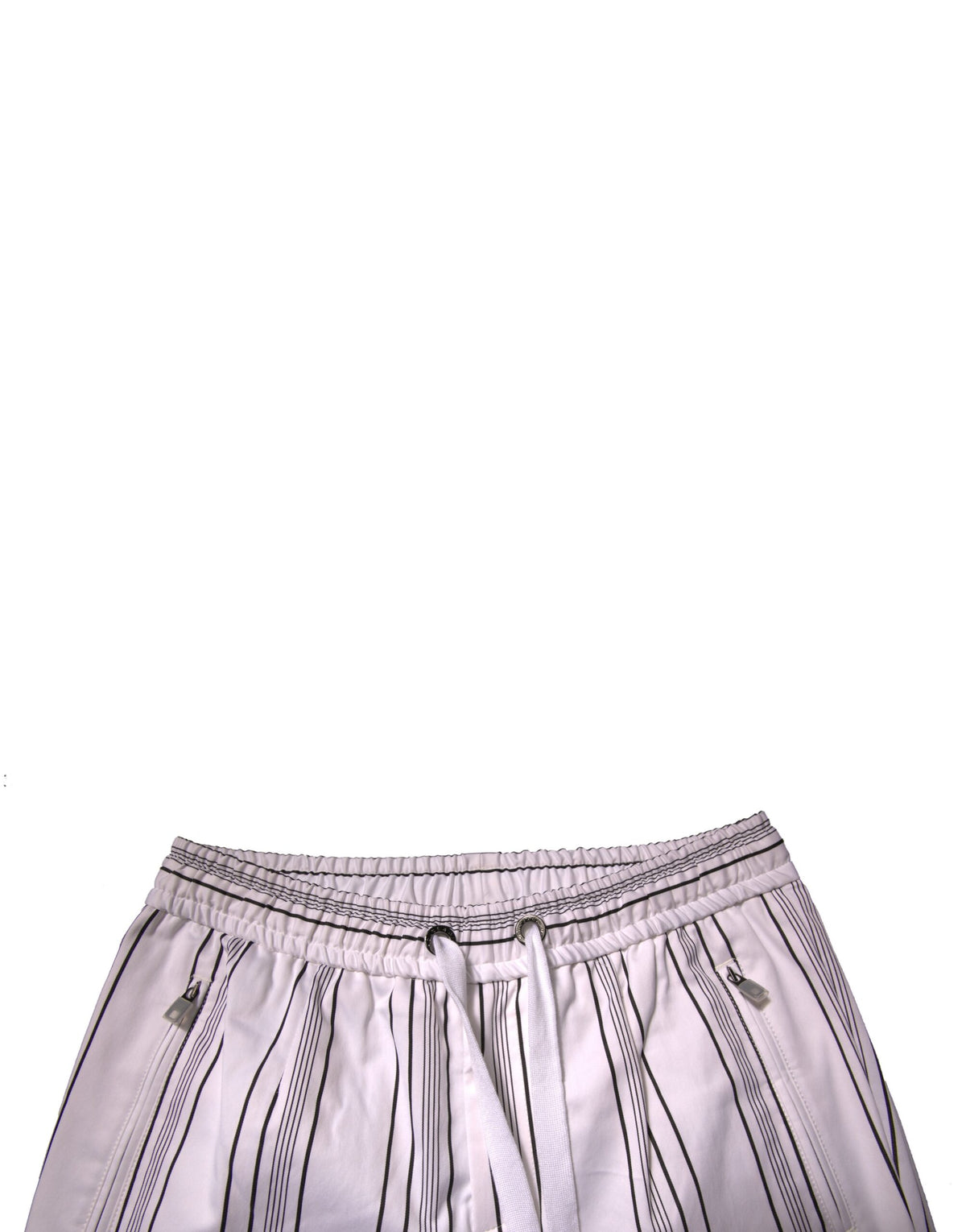 Dolce & Gabbana White Stripe Cotton Dress Skinny Men's Pants