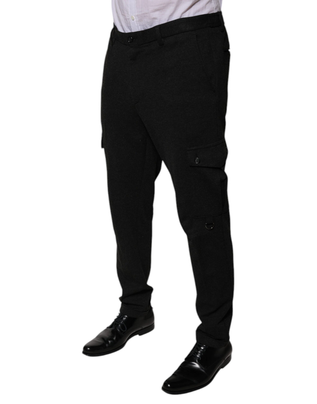 Dolce & Gabbana Black Viscose Cargo Men Casual Men's Pants
