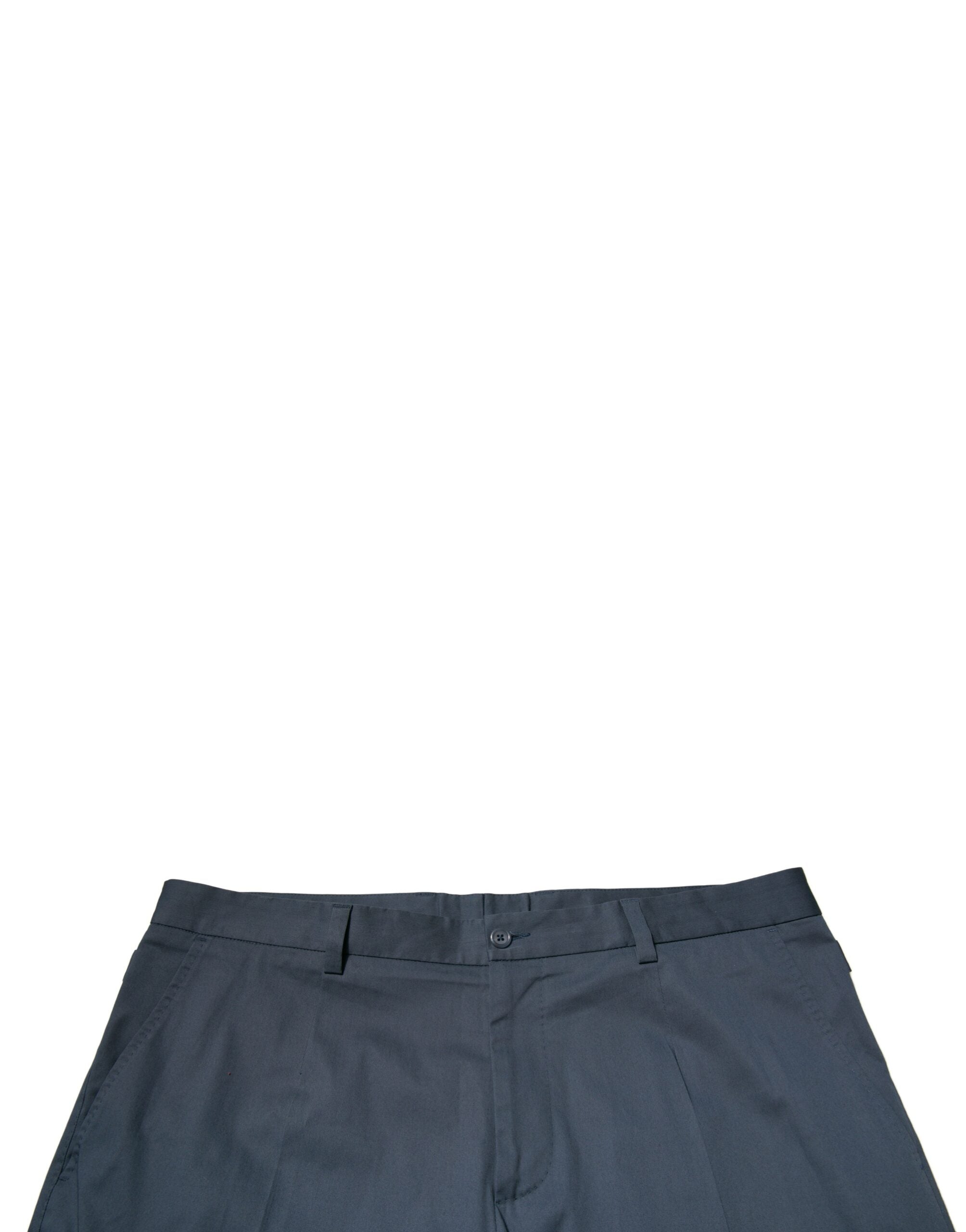 Dolce & Gabbana Blue Cotton Men Skinny Dress Men's Pants