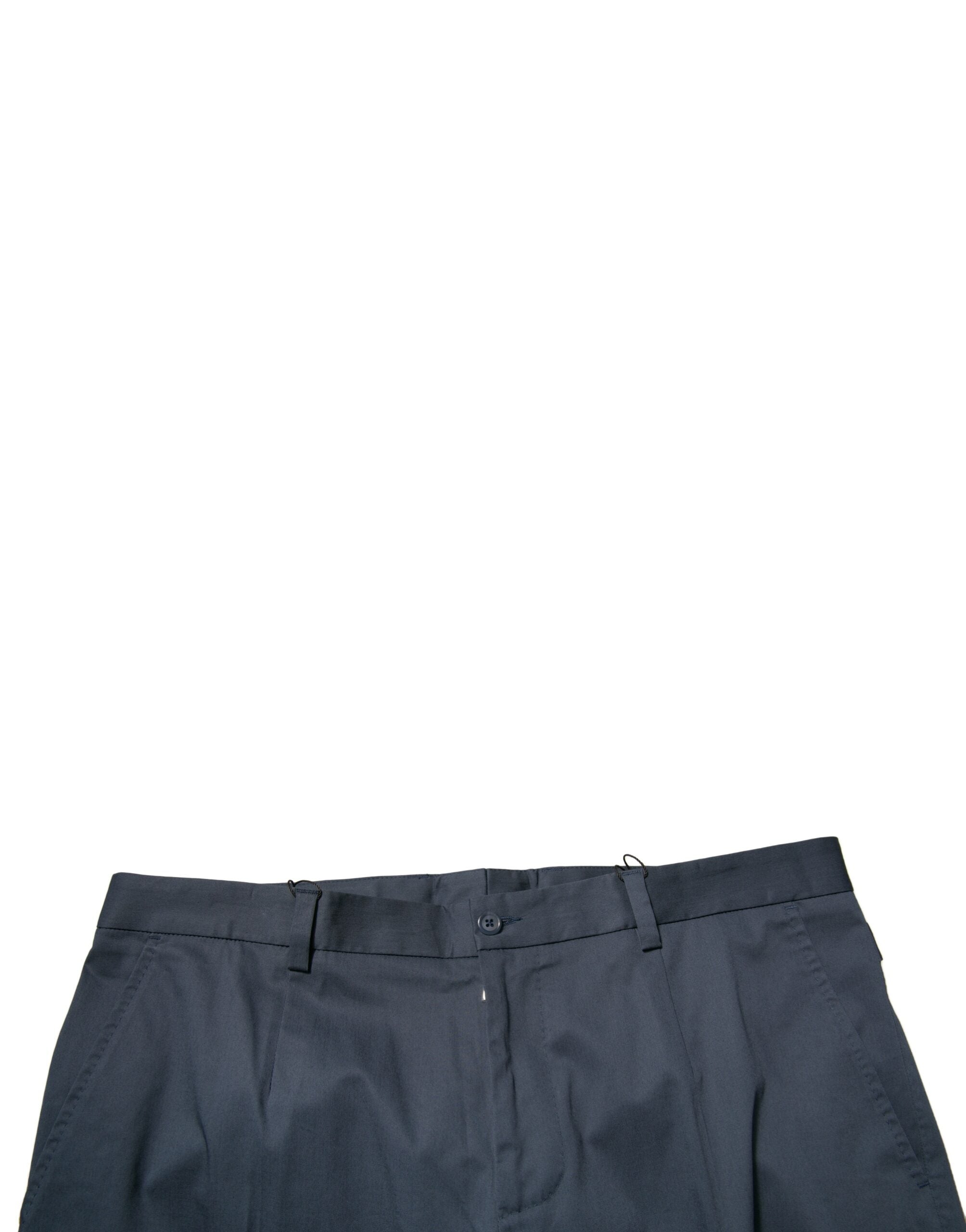 Dolce & Gabbana Dark Blue Cotton Stretch Skinny Men Dress Men's Pants