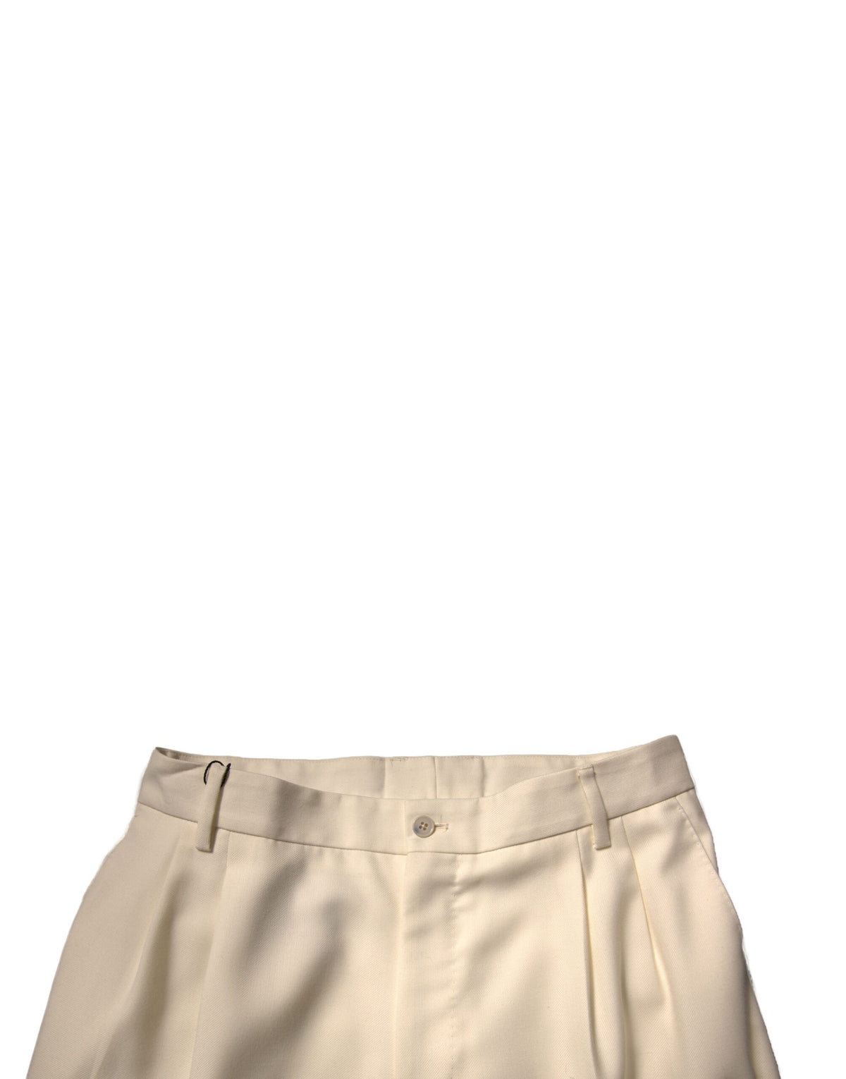 Dolce & Gabbana Off White Straight Dress Men's Pants