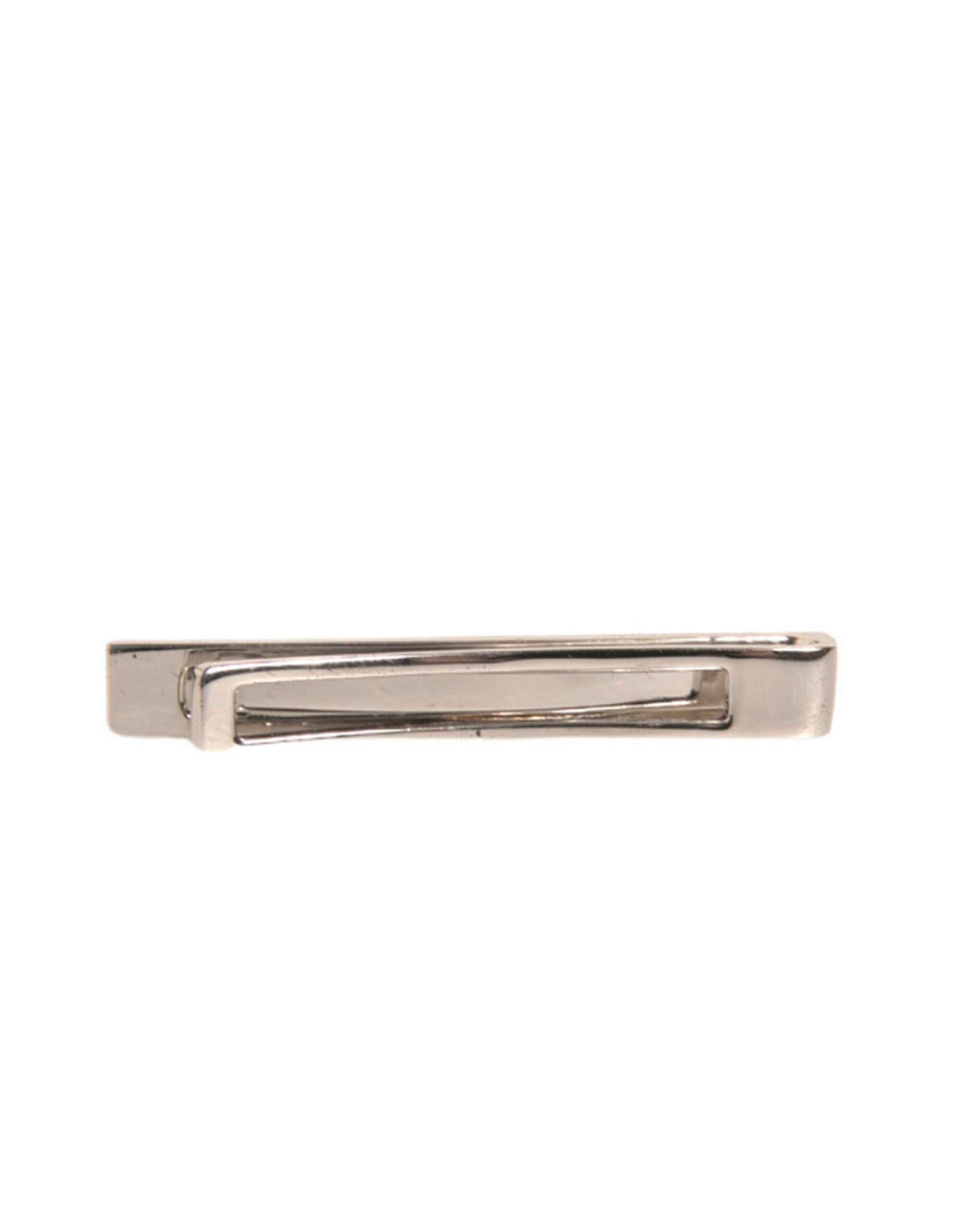 Dolce & Gabbana Silver Tone Brass Logo Branded Tie Clip Men's Bar