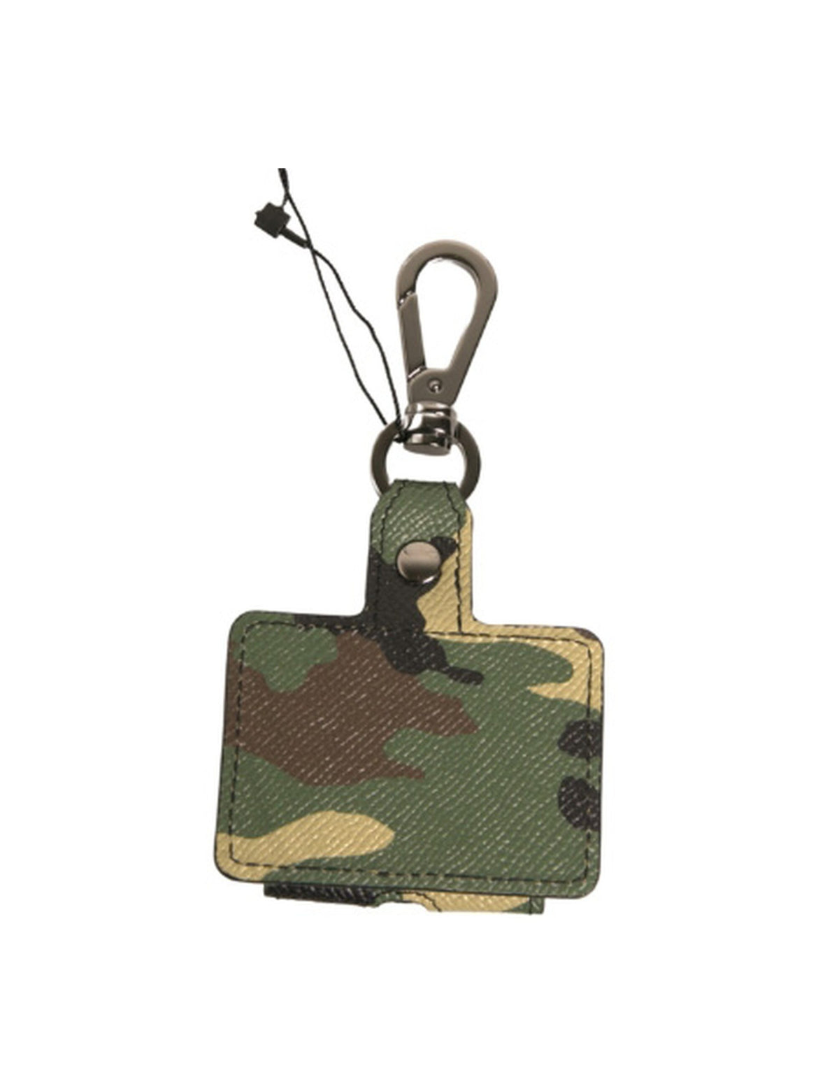 Dolce & Gabbana Multicolor Camouflage Leather Metal Airpods Men's Case
