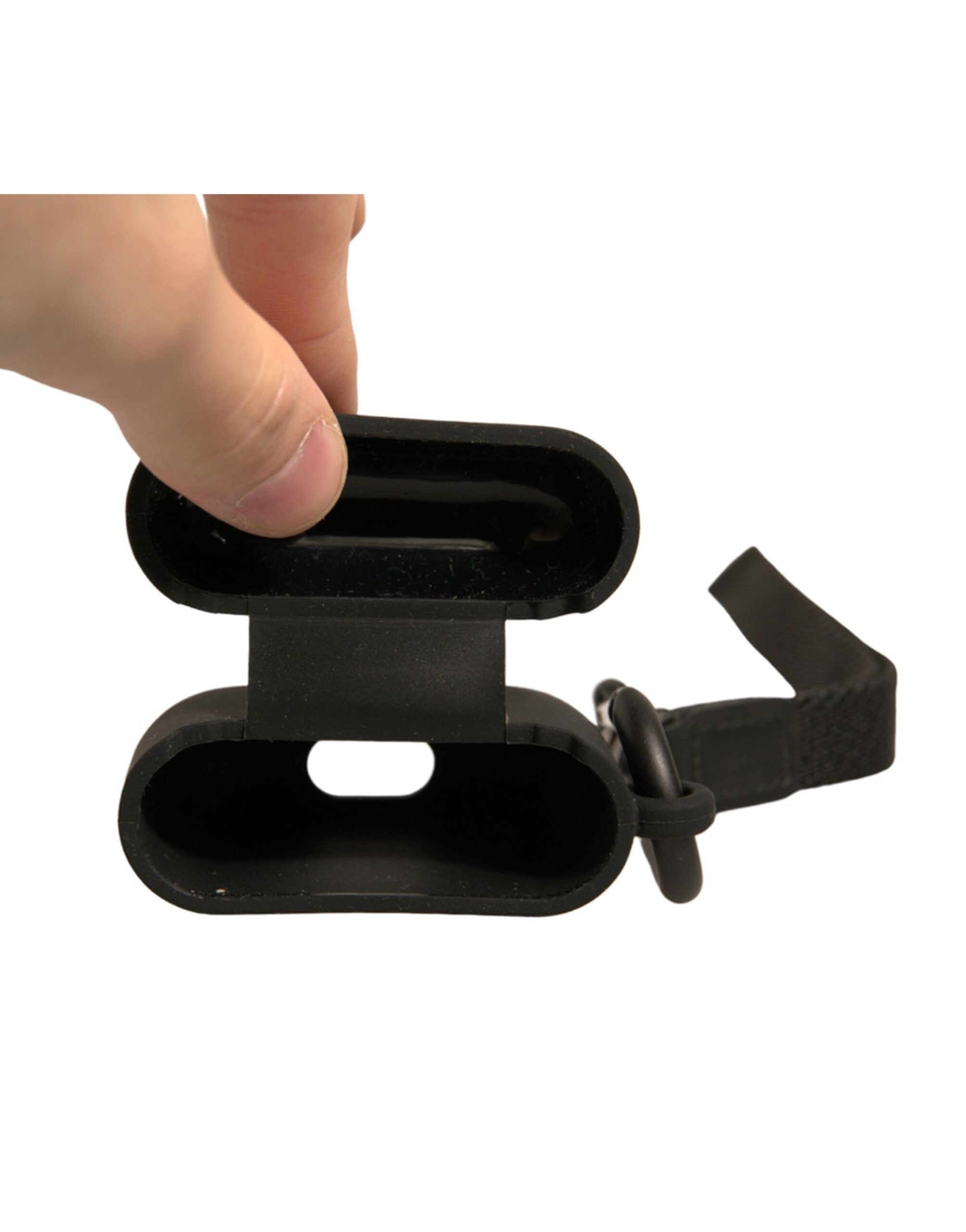 Dolce & Gabbana Black Silicone Rubber Logo Embossed Airpods Men's Case