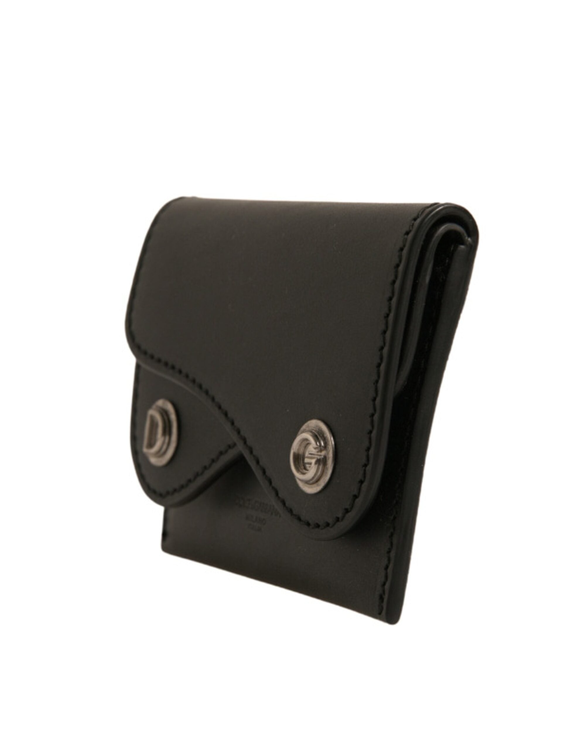 Dolce & Gabbana Black Leather Card Case Keychain Key Women's Holder (Pre-Owned)