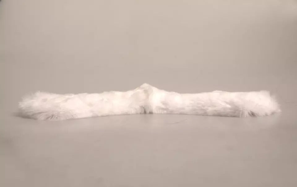 Dolce & Gabbana White Fur Shoulder Collar Wrap Shawl Women's Scarf