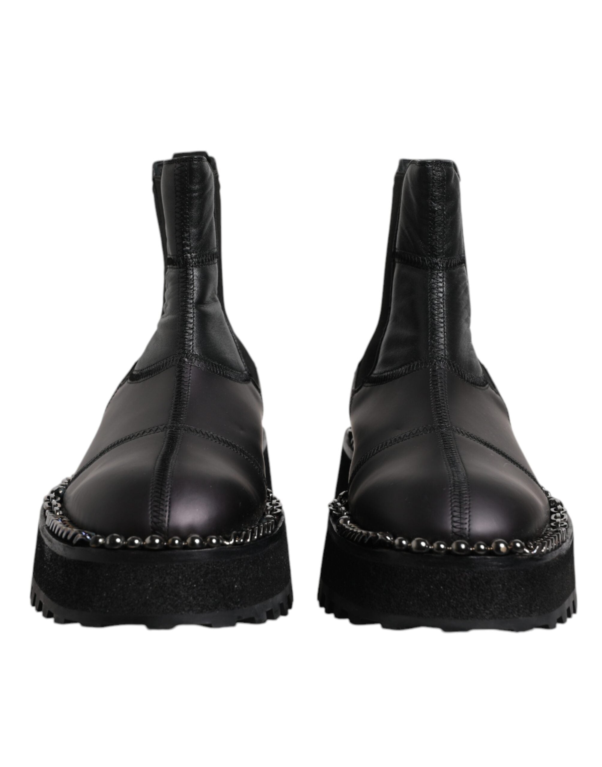 Dolce & Gabbana Black Chelsea Boots Leather Slip On Men's Shoes (Pre-Owned)