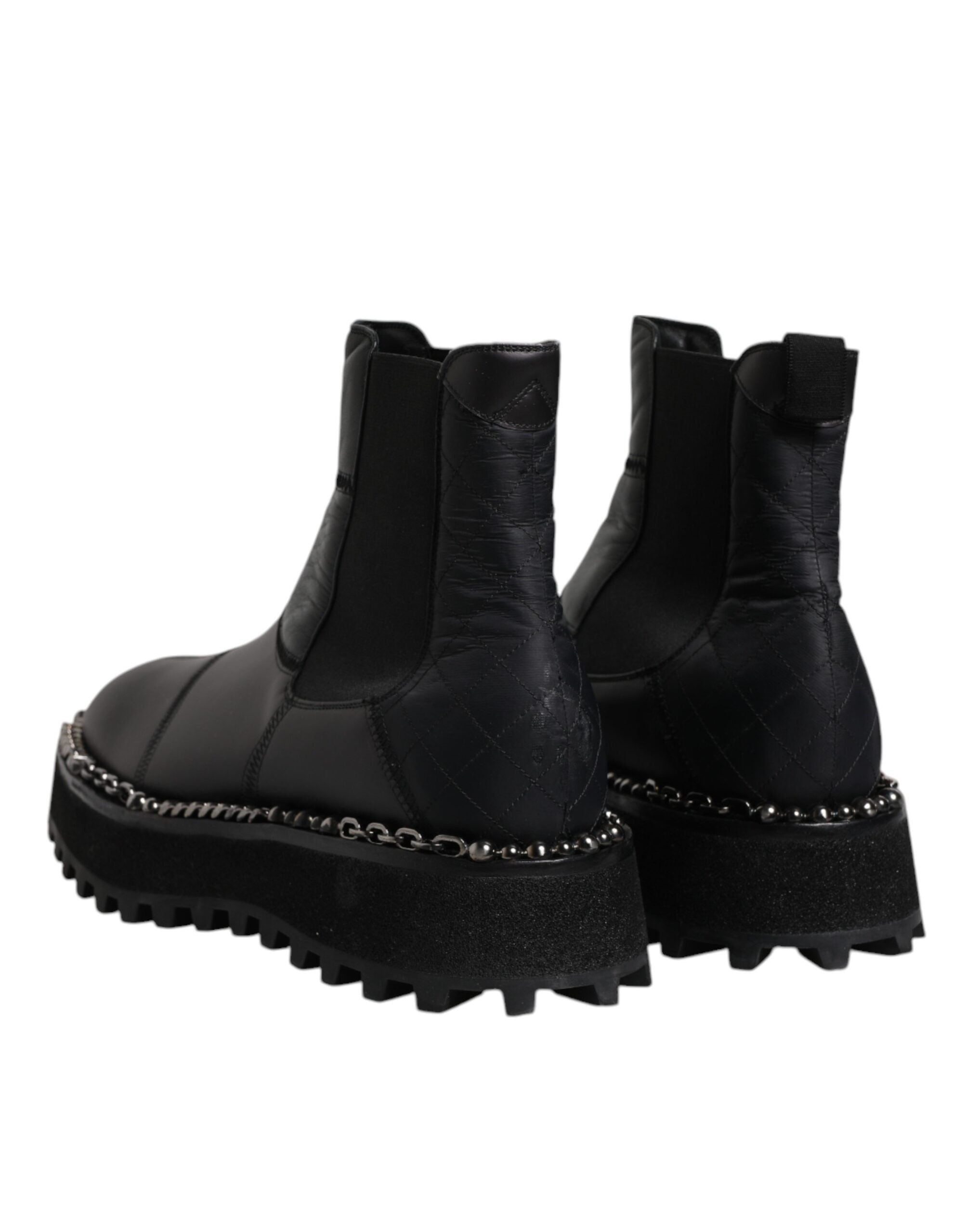Dolce & Gabbana Black Chelsea Boots Leather Slip On Men's Shoes (Pre-Owned)