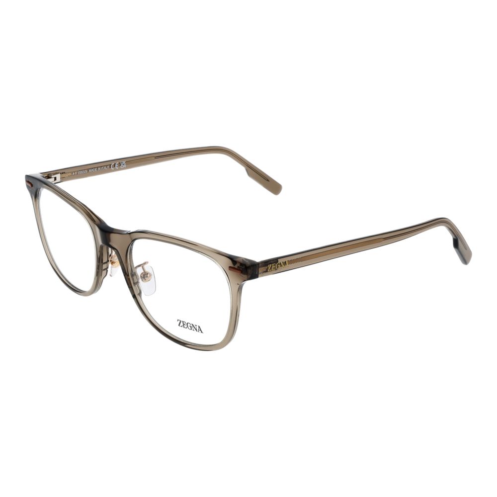Ermenegildo Zegna Brown Acetate Glasses Men's (Frames)
