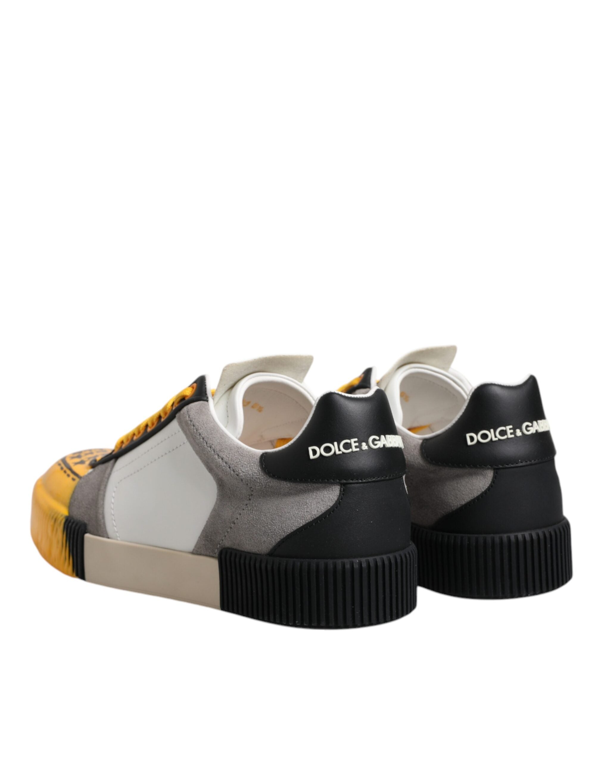 Dolce & Gabbana Multicolor Leather DNA Low Top Sneakers Men's Shoes