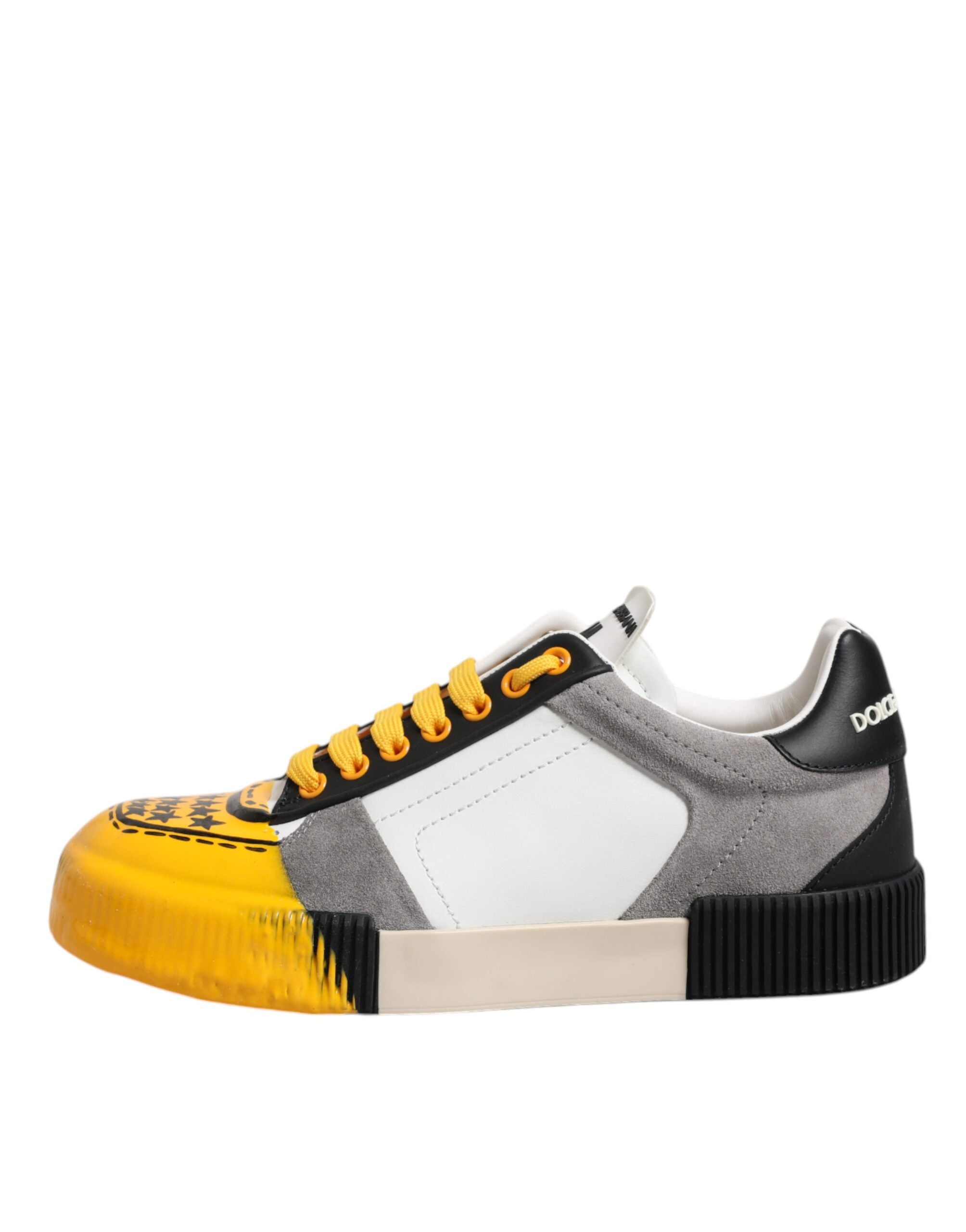 Dolce & Gabbana Multicolor Leather DNA Low Top Sneakers Men's Shoes