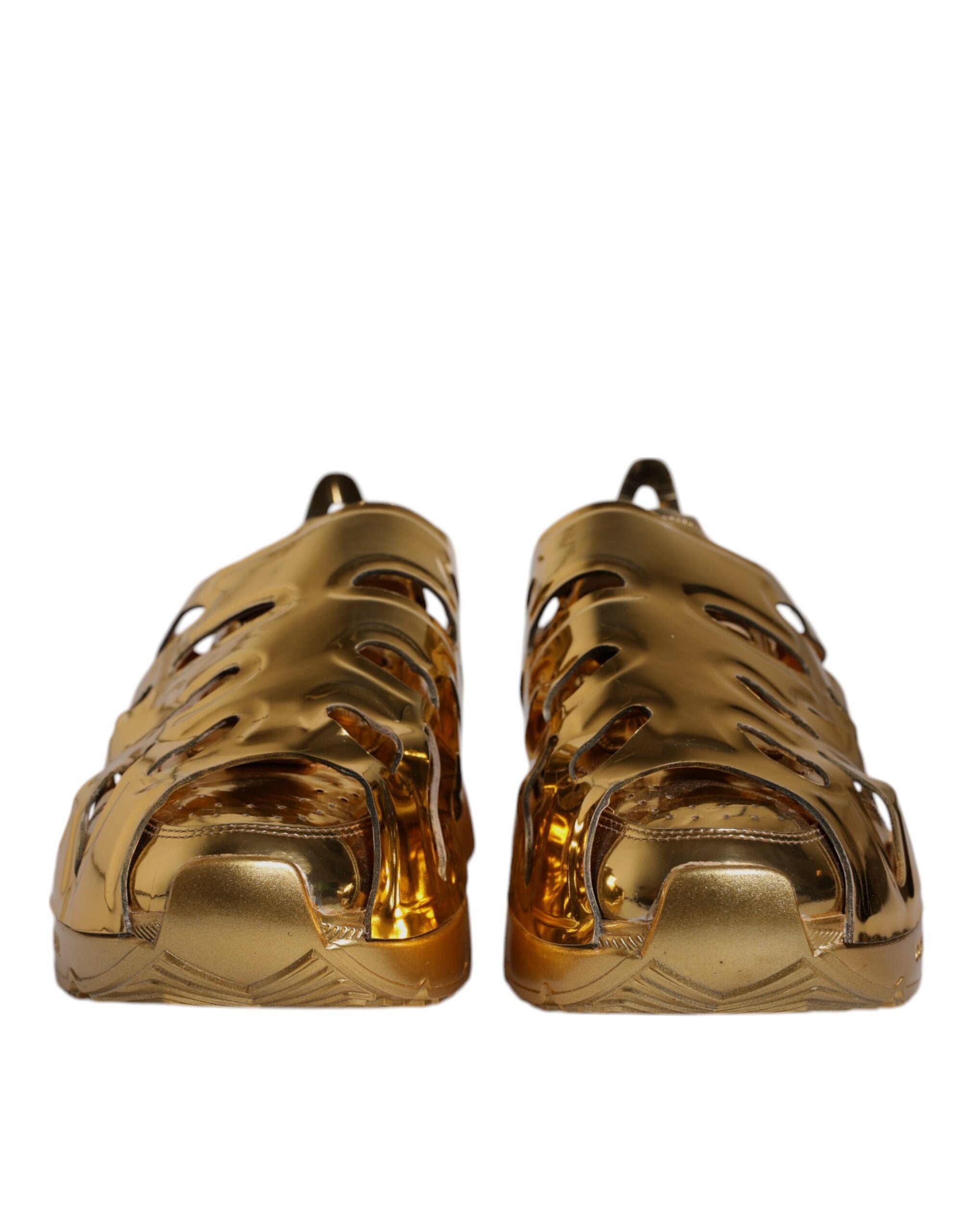Dolce & Gabbana Gold Daymaster Leather Low Top Sneakers Men's Shoes (Pre-Owned)