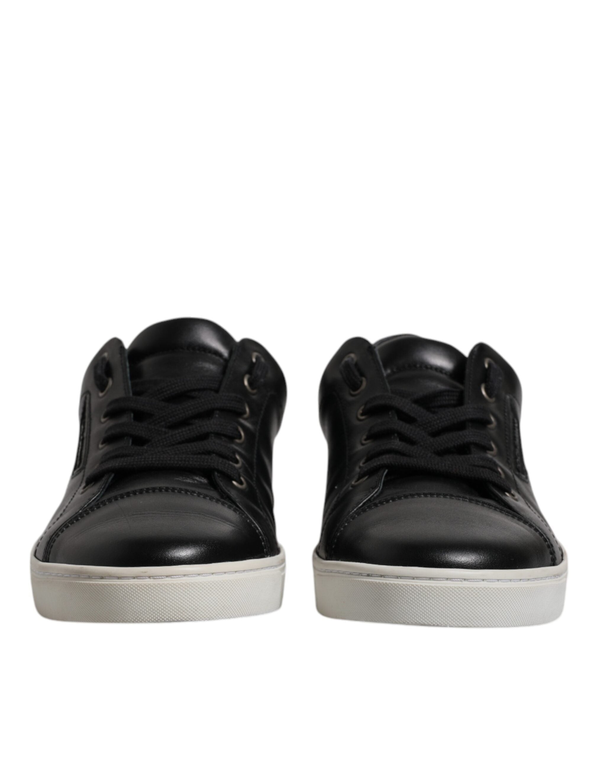 Dolce & Gabbana Black London Nappa Leather Men Sneakers Men's Shoes (Pre-Owned)