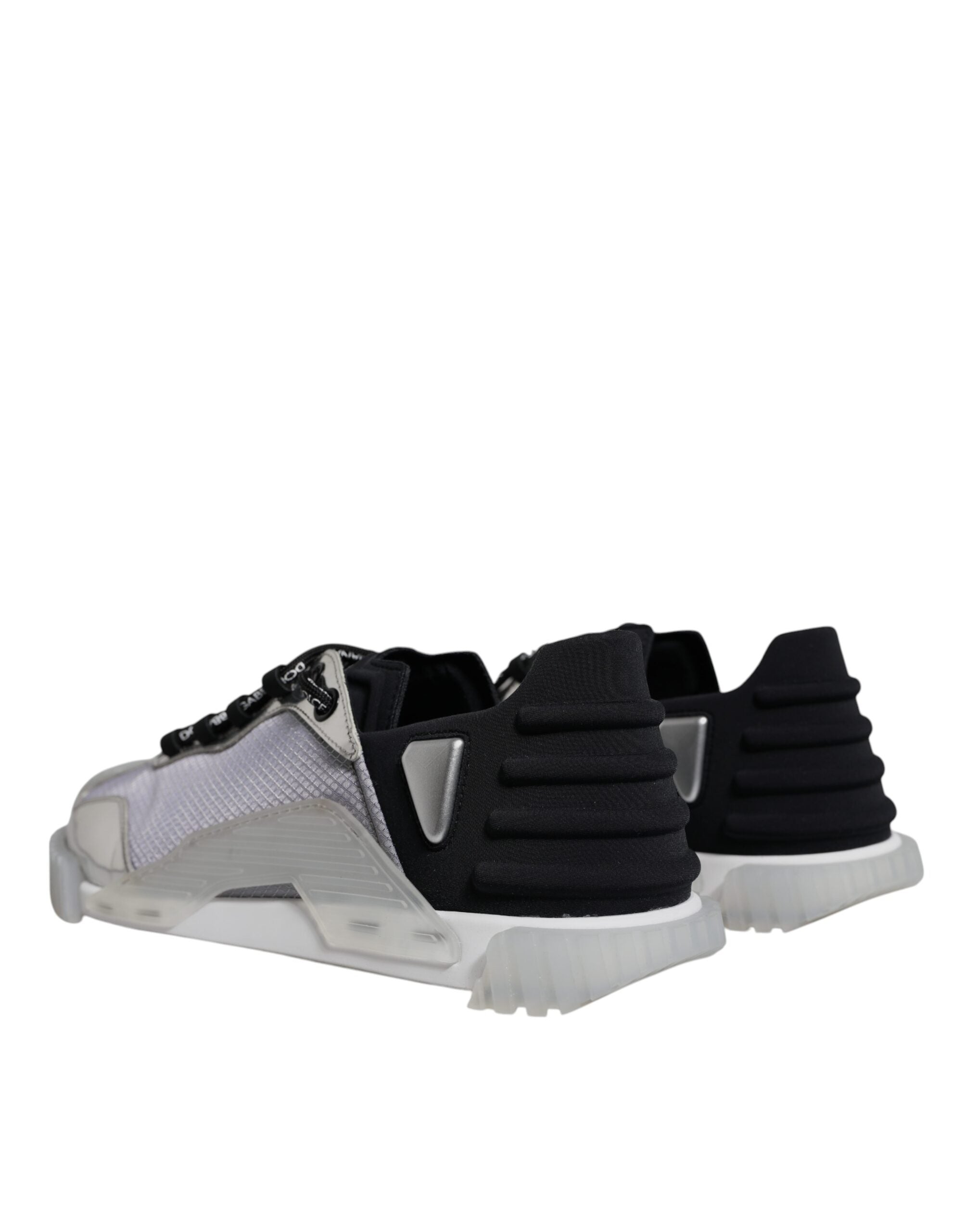 Dolce & Gabbana Silver Black Nylon NS1 Low Top Sneakers Men's Shoes (Pre-Owned)