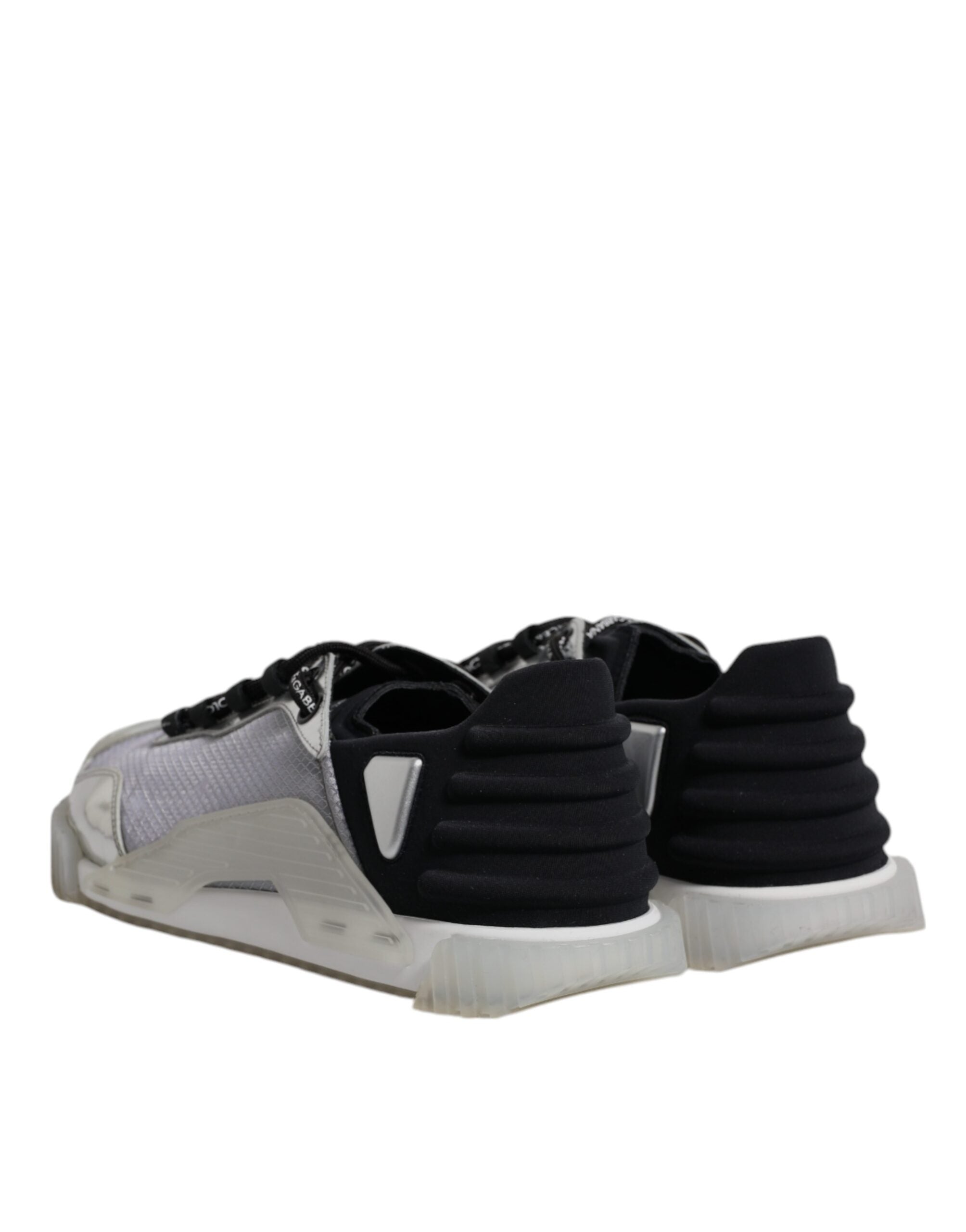 Dolce & Gabbana Silver Black Nylon NS1 Low Top Sneakers Men's Shoes (Pre-Owned)