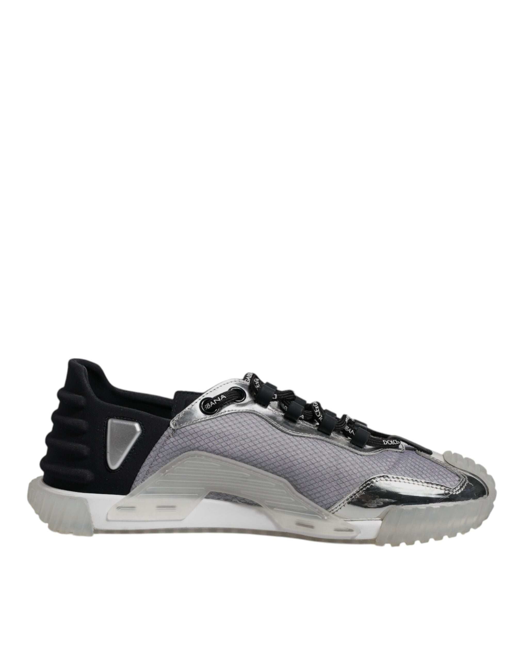 Dolce & Gabbana Silver Black Nylon NS1 Low Top Sneakers Men's Shoes (Pre-Owned)