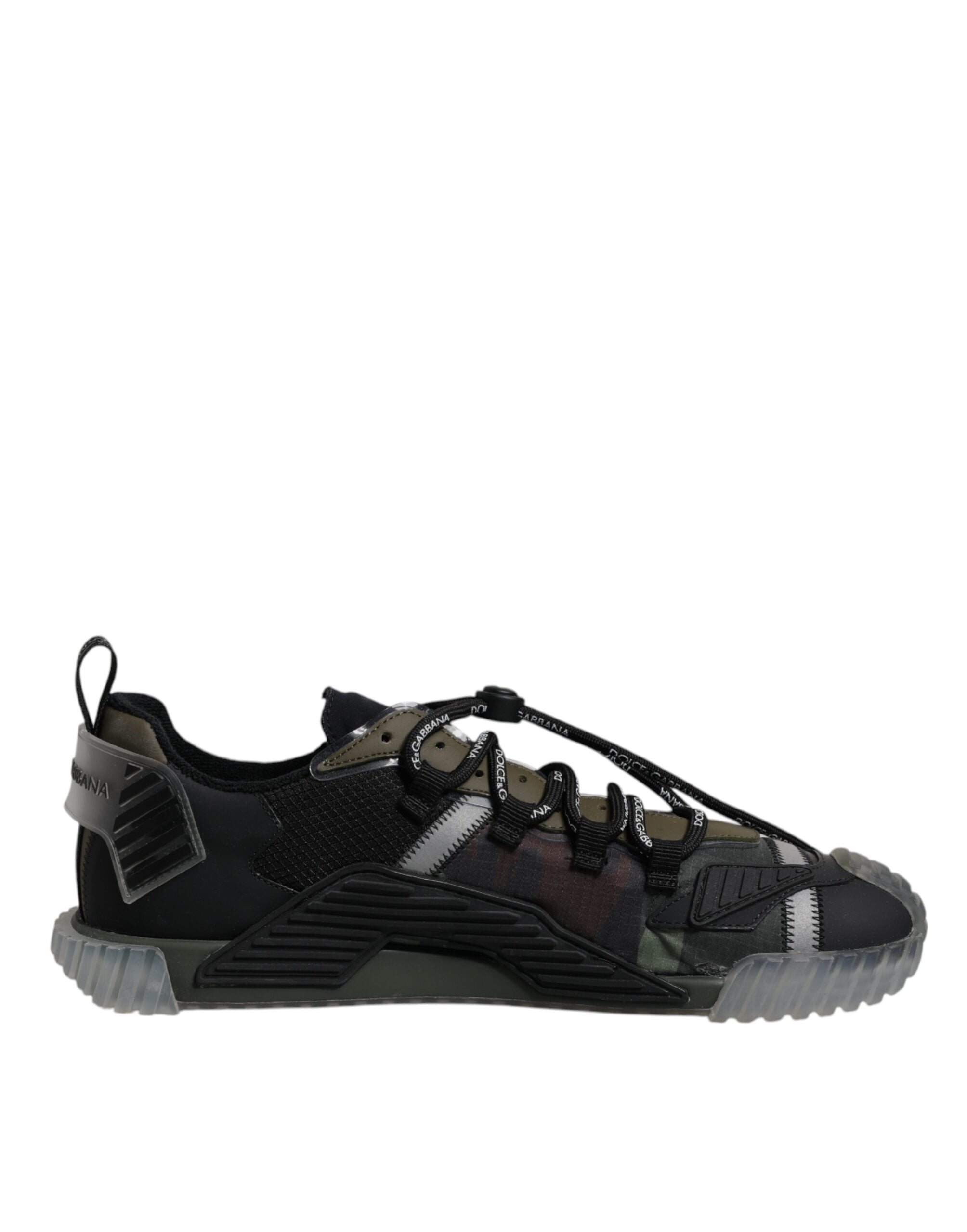 Dolce & Gabbana Black Green Camo NS1 Low Top Sneakers Men's Shoes (Pre-Owned)