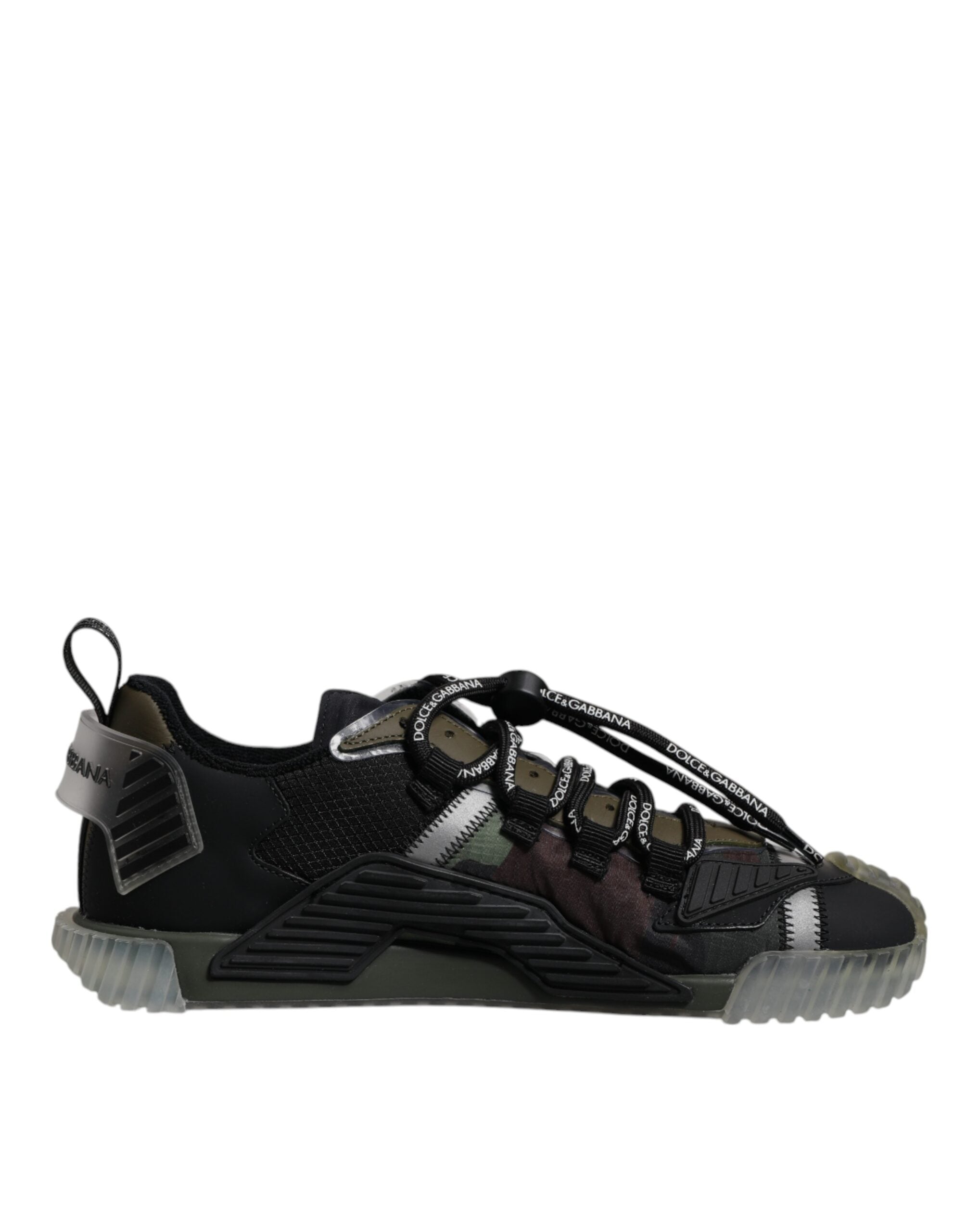 Dolce & Gabbana Black Green Camo NS1 Low Top Sneakers Men's Shoes (Pre-Owned)