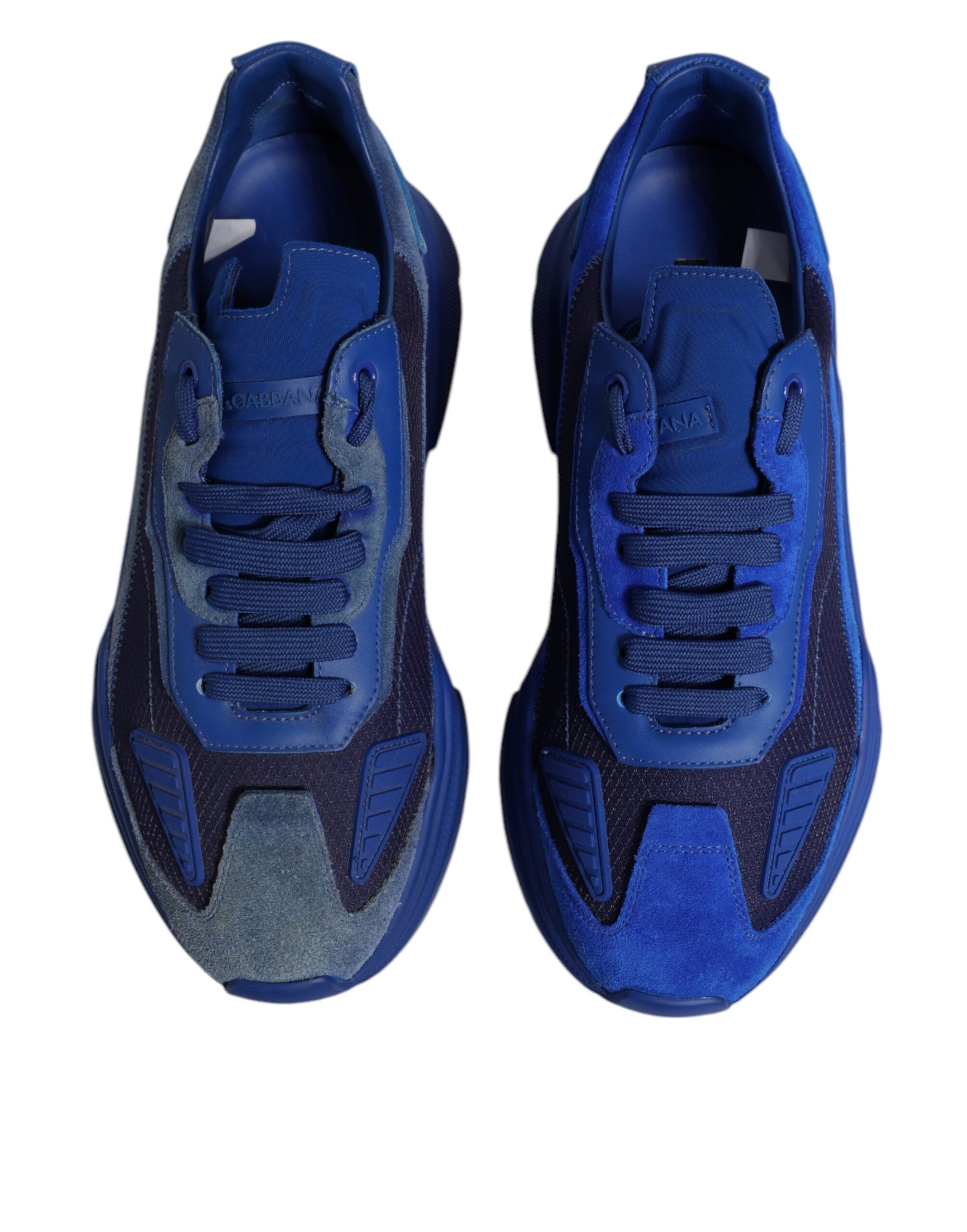 Dolce & Gabbana Blue Leather Daymaster Low Top Sneakers Men's Shoes (Pre-Owned)