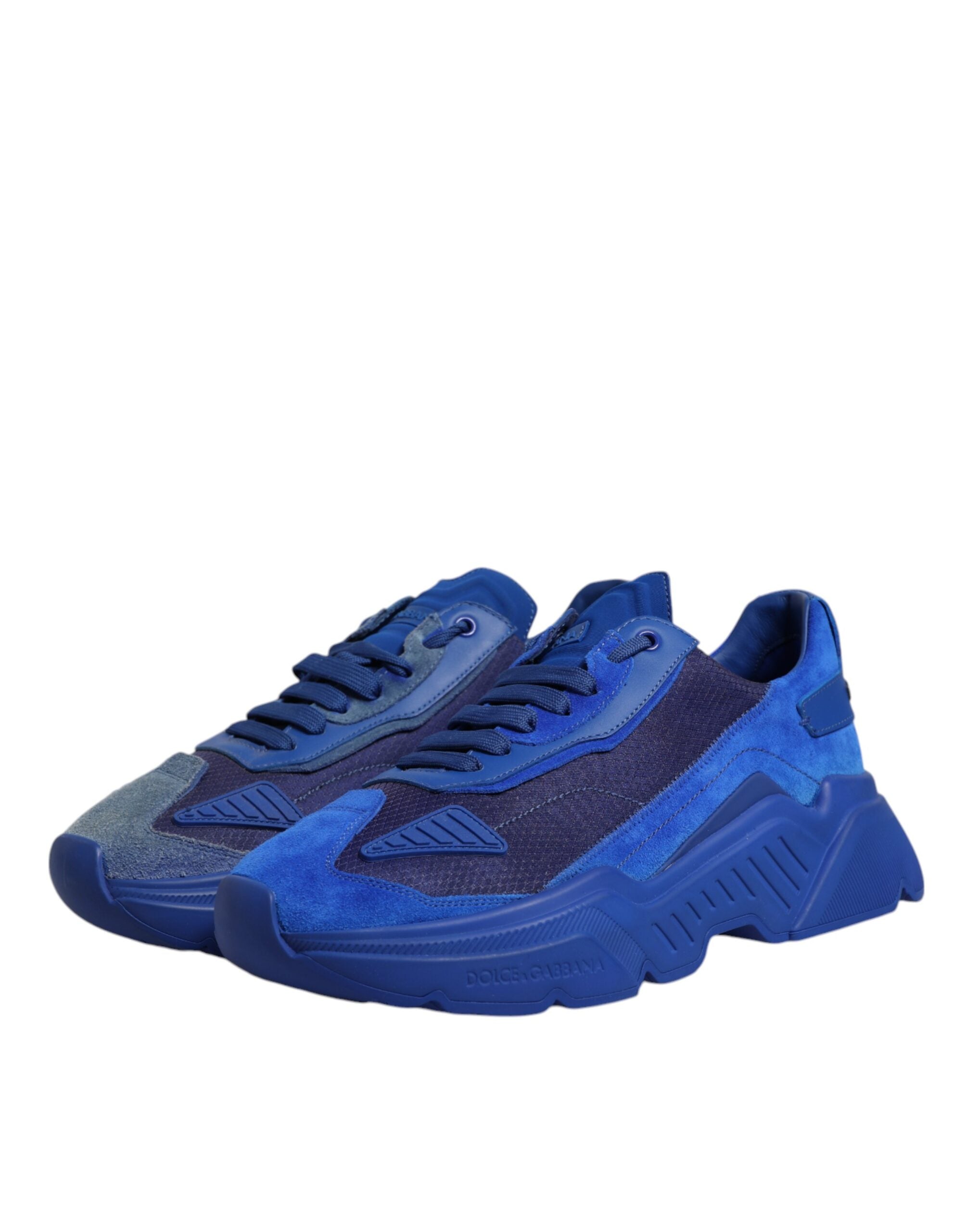 Dolce & Gabbana Blue Leather Daymaster Low Top Sneakers Men's Shoes (Pre-Owned)