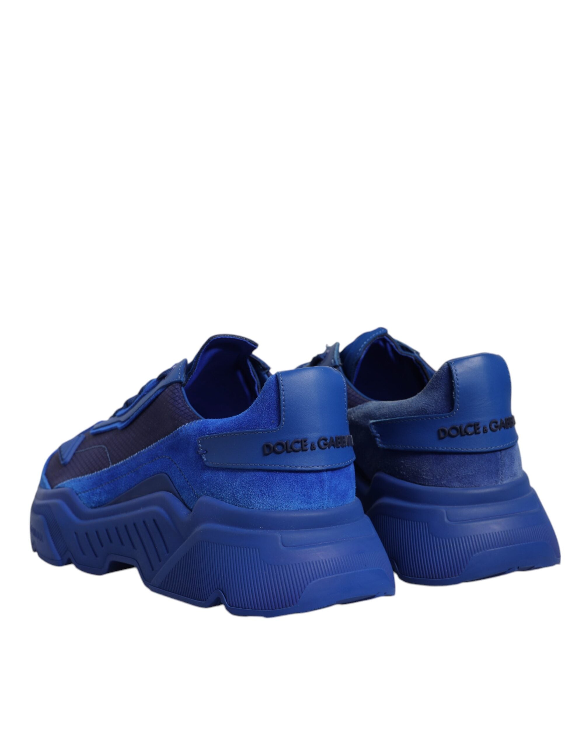 Dolce & Gabbana Blue Leather Daymaster Low Top Sneakers Men's Shoes (Pre-Owned)
