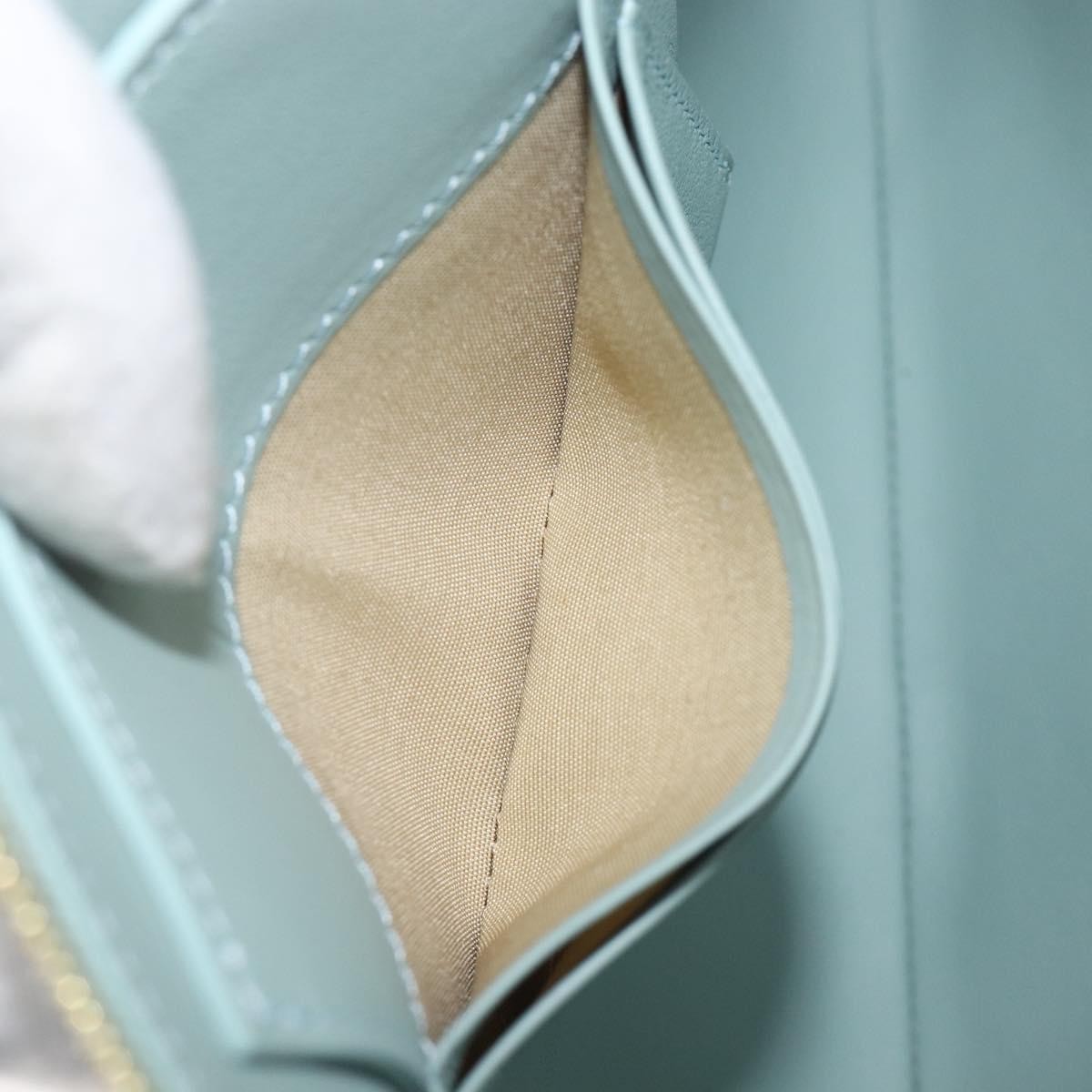 Celine Solo Leather Green Leather Clutche & Pouche Bag (Pre-Owned)