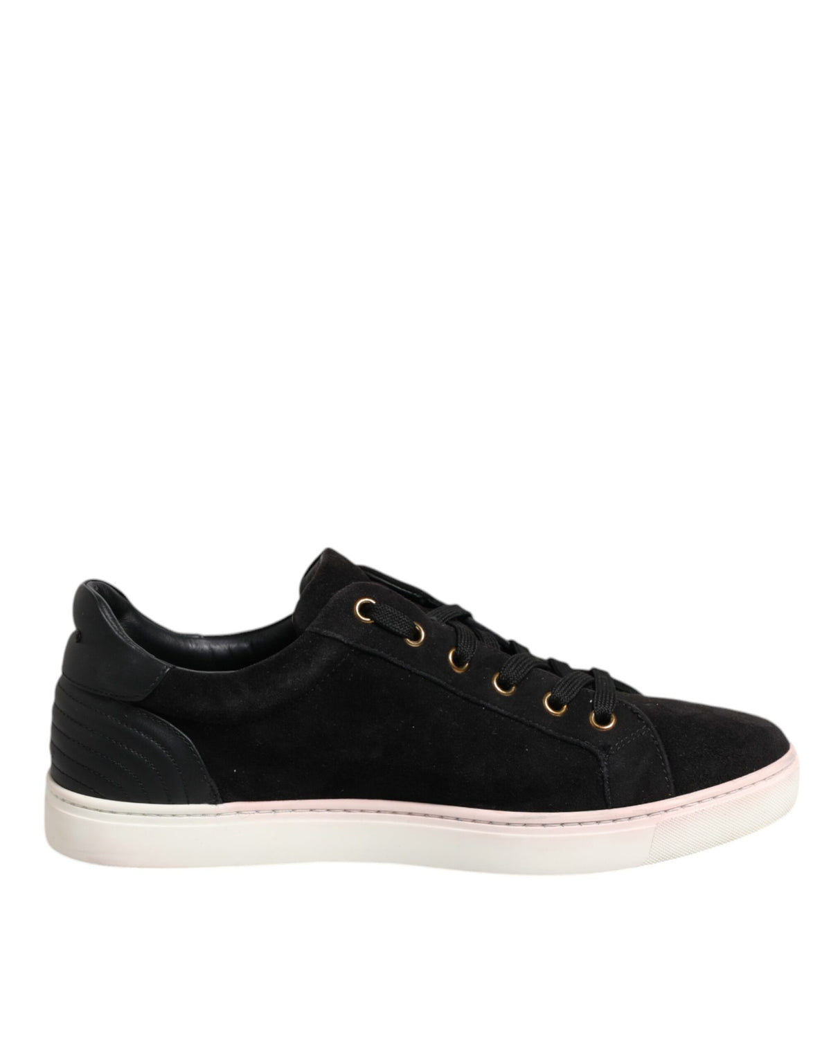 Dolce & Gabbana Black Logo Suede Leather Men Sneakers Men's Shoes (Pre-Owned)