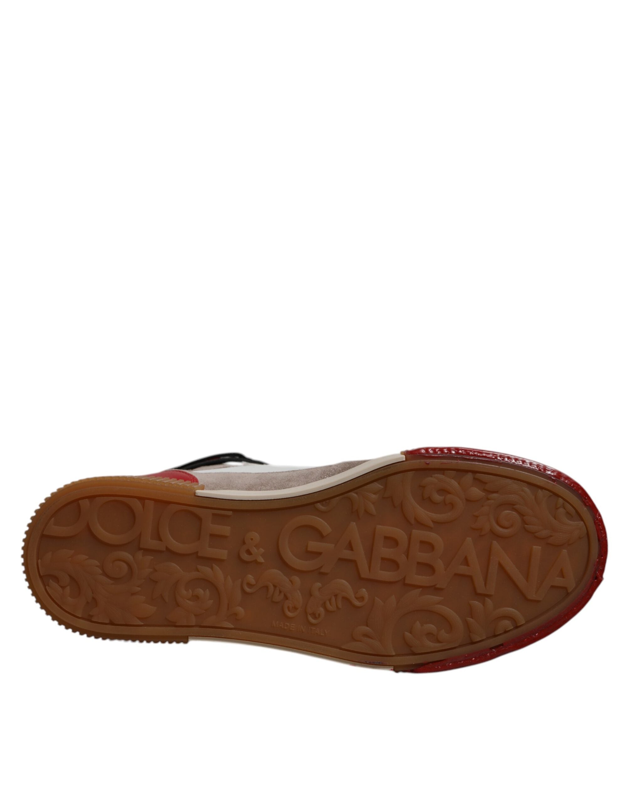 Dolce & Gabbana Multicolor Leather High Top Sneakers Men's Shoes