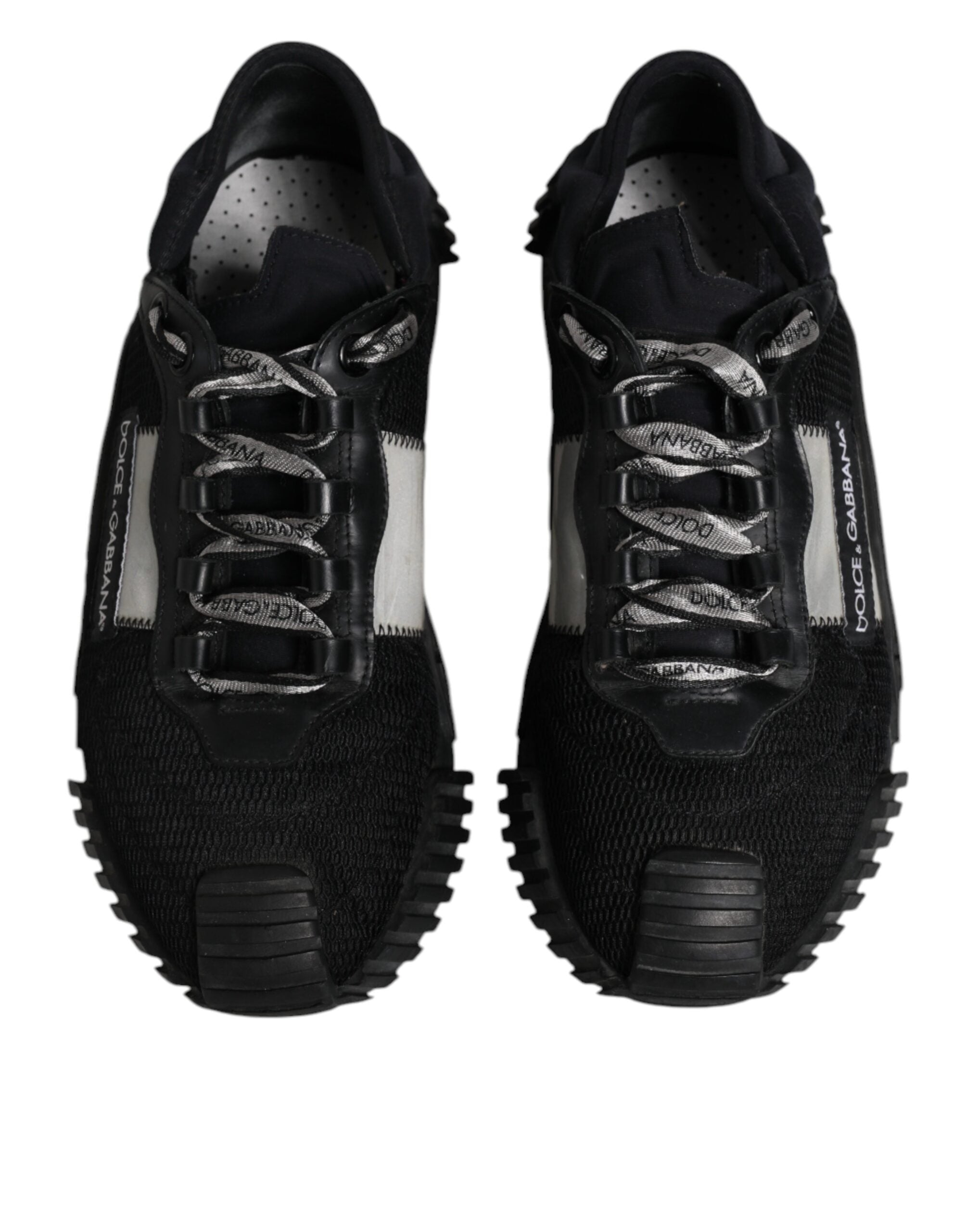 Dolce & Gabbana Black Nylon Lace Up Low Top NS1 Sneakers Men's Shoes (Pre-Owned)