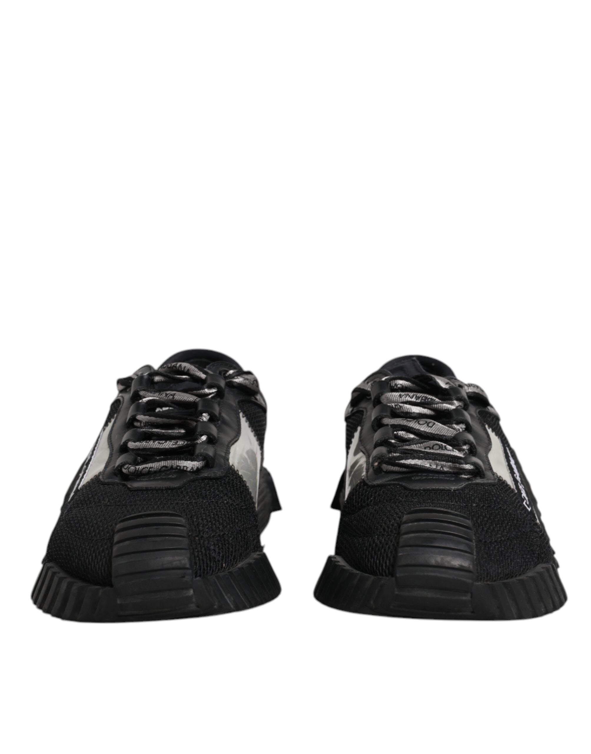Dolce & Gabbana Black Nylon Lace Up Low Top NS1 Sneakers Men's Shoes (Pre-Owned)