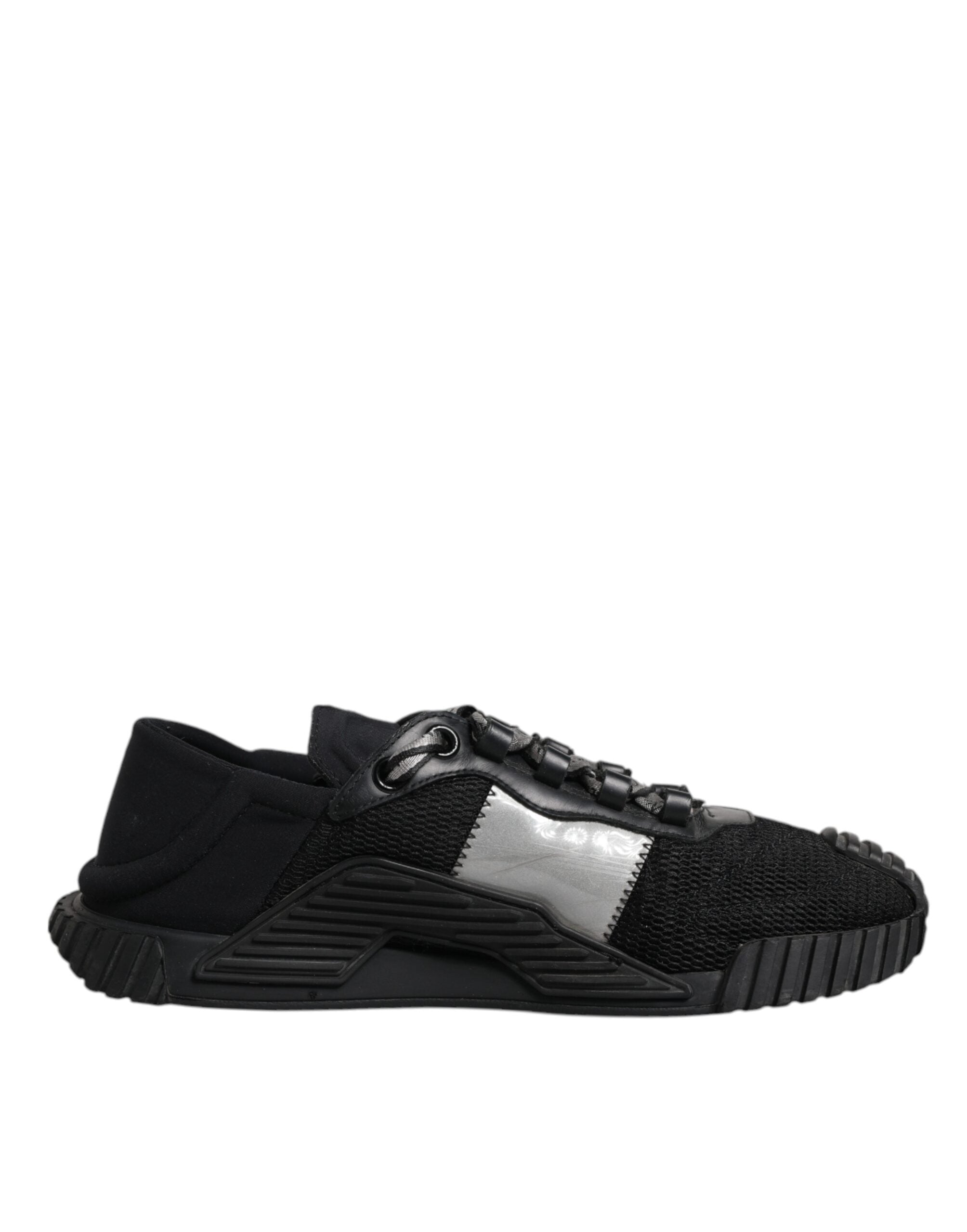 Dolce & Gabbana Black Nylon Lace Up Low Top NS1 Sneakers Men's Shoes (Pre-Owned)