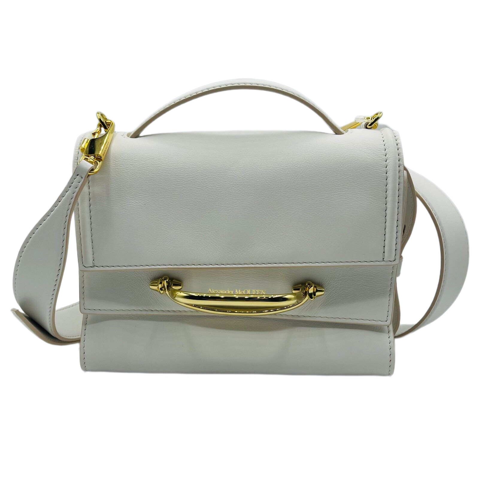 Alexander McQueen Women's The Story Ivory Leather Cross-body Bag