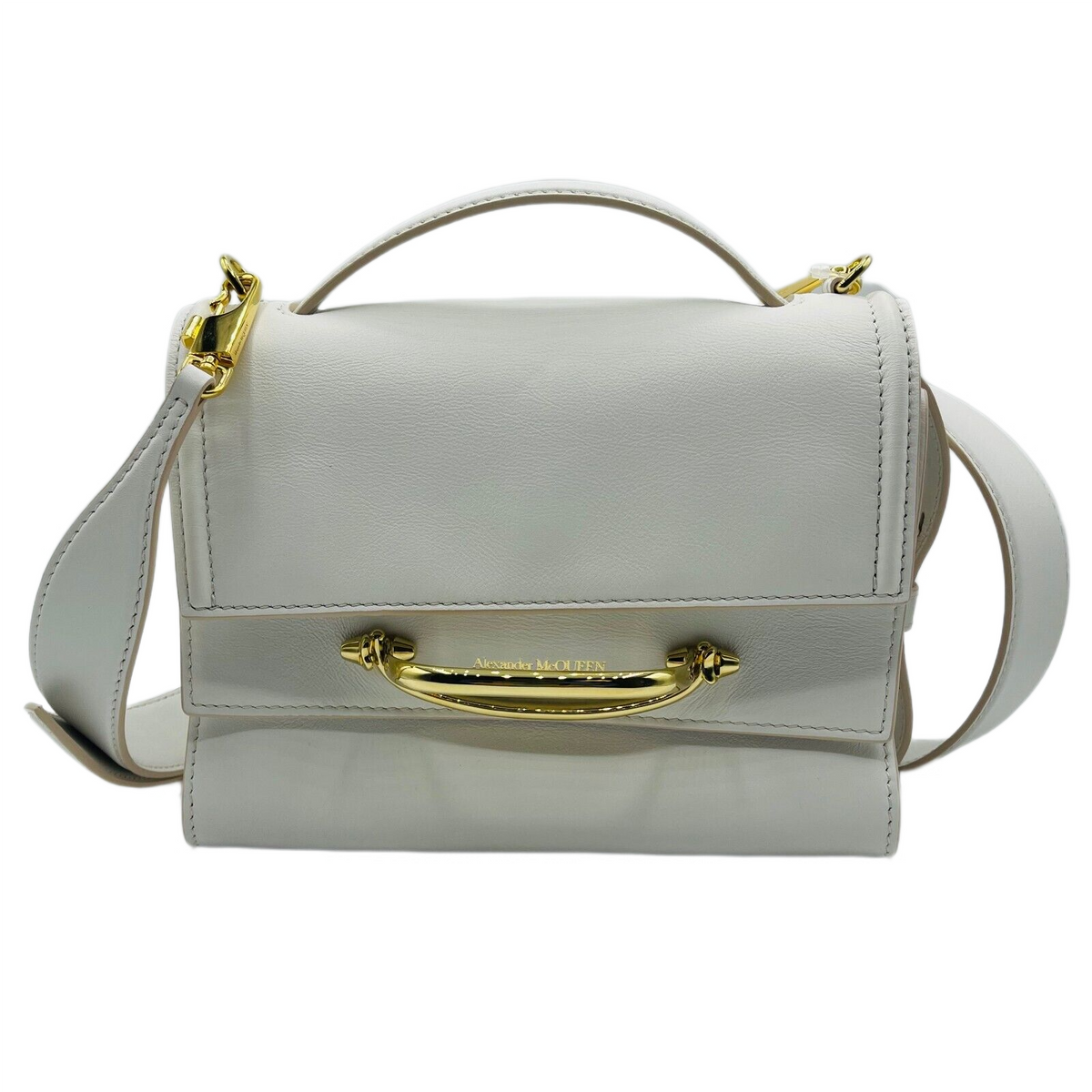 Alexander McQueen Women's The Story Ivory Leather Cross-body Bag