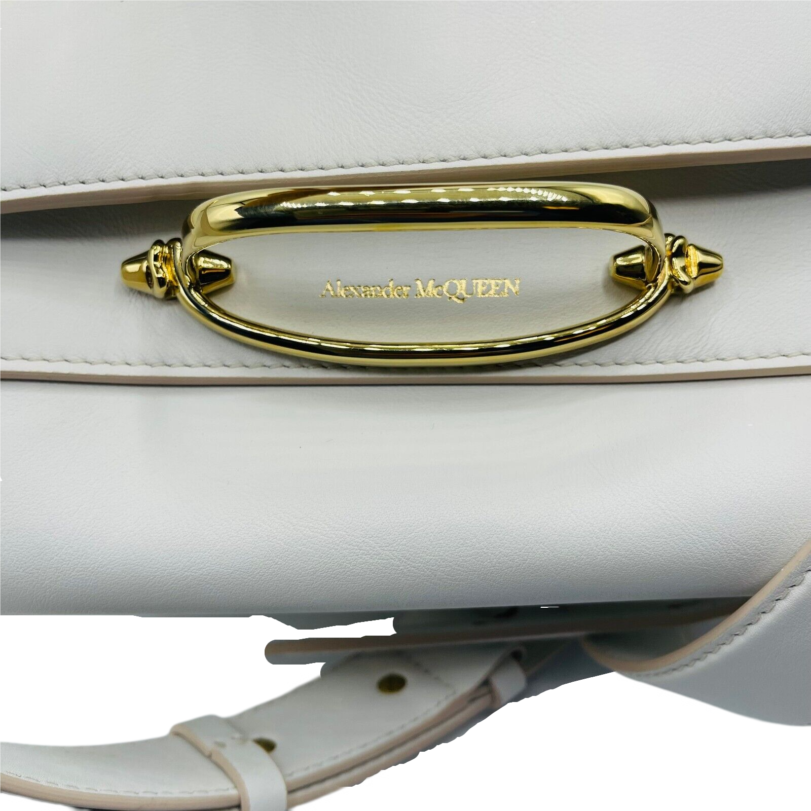 Alexander McQueen Women's The Story Ivory Leather Cross-body Bag