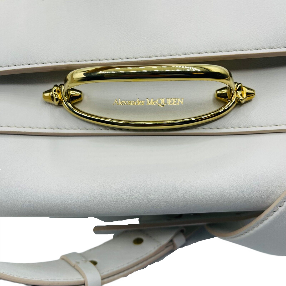 Alexander McQueen Women's The Story Ivory Leather Cross-body Bag